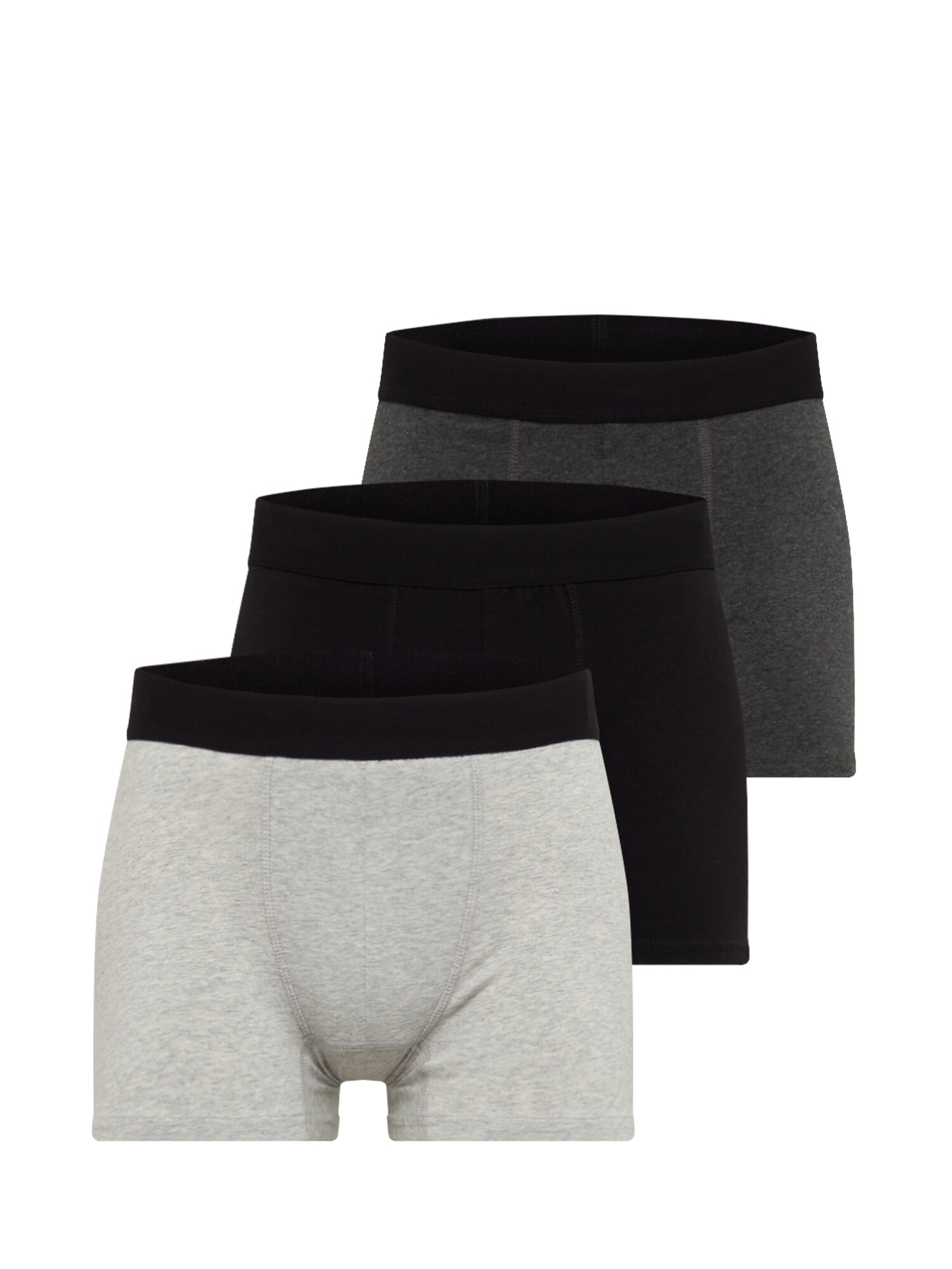 BURTON MENSWEAR LONDON Boxer trumpikės 'grey core'  pilka / juoda