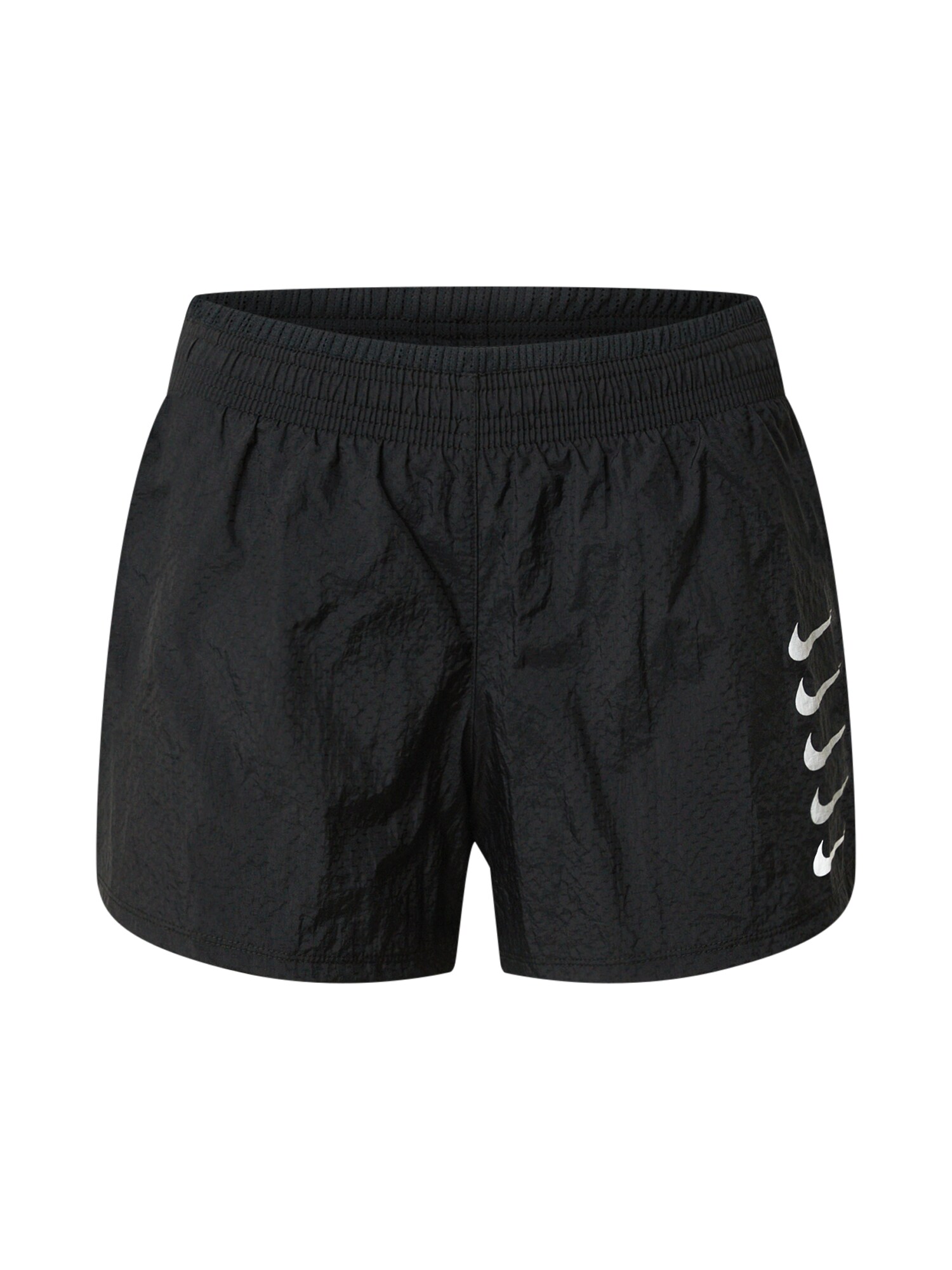 NIKE Sportinės kelnės 'Swoosh Run'  balta / juoda