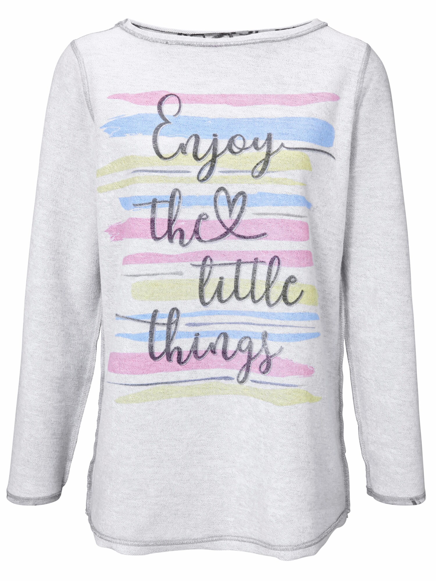 Heine Dames Shirt Lichtblauw Grijs Gemeleerd Pastelroze heine kopen in de aanbieding