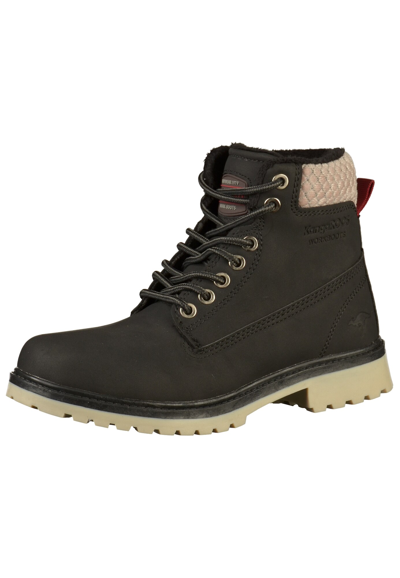 Kangaroos Dames Veterlaarsjes Zwart kangaroos kopen in de aanbieding