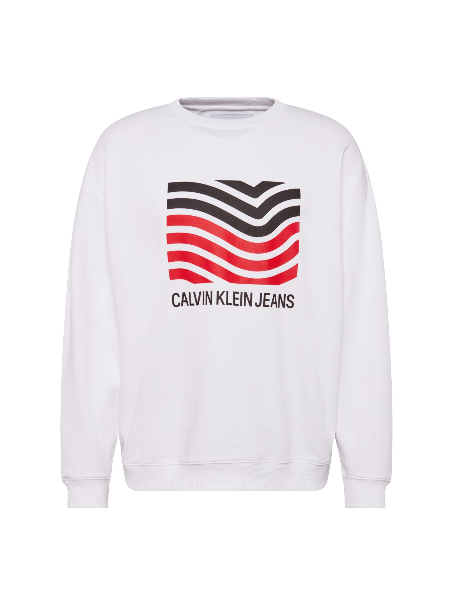 Calvin Klein Jeans Heren Sweatshirt Rood Zwart Wit calvin klein jeans kopen in de aanbieding
