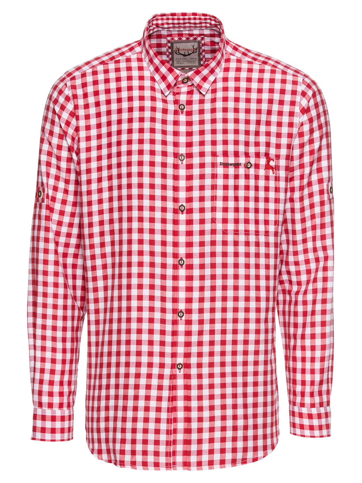 STOCKERPOINT Krekls ar tradicionālo rakstu 'Mitchel' sarkans / balts