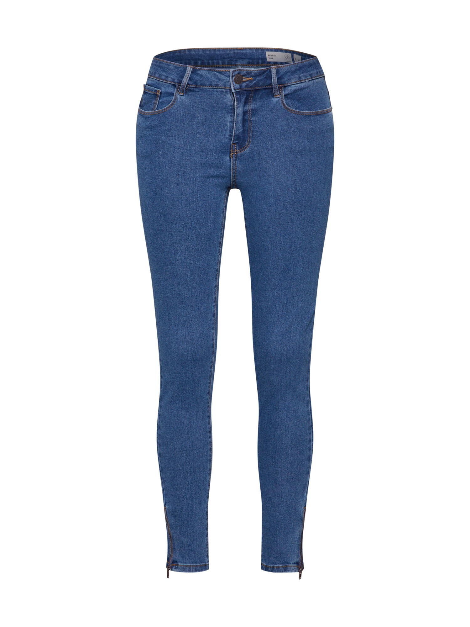 Vero Moda Dames Jeans Vmhot Seven Mr Slim Ankle Zip Pants Dnm Blauw Denim vero moda kopen in de aanbieding