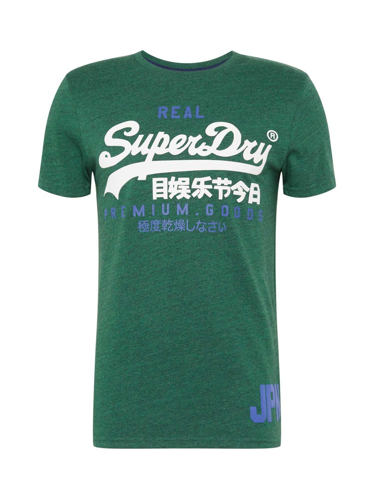Superdry Marškinėliai  mėlyna / margai žalia / balta