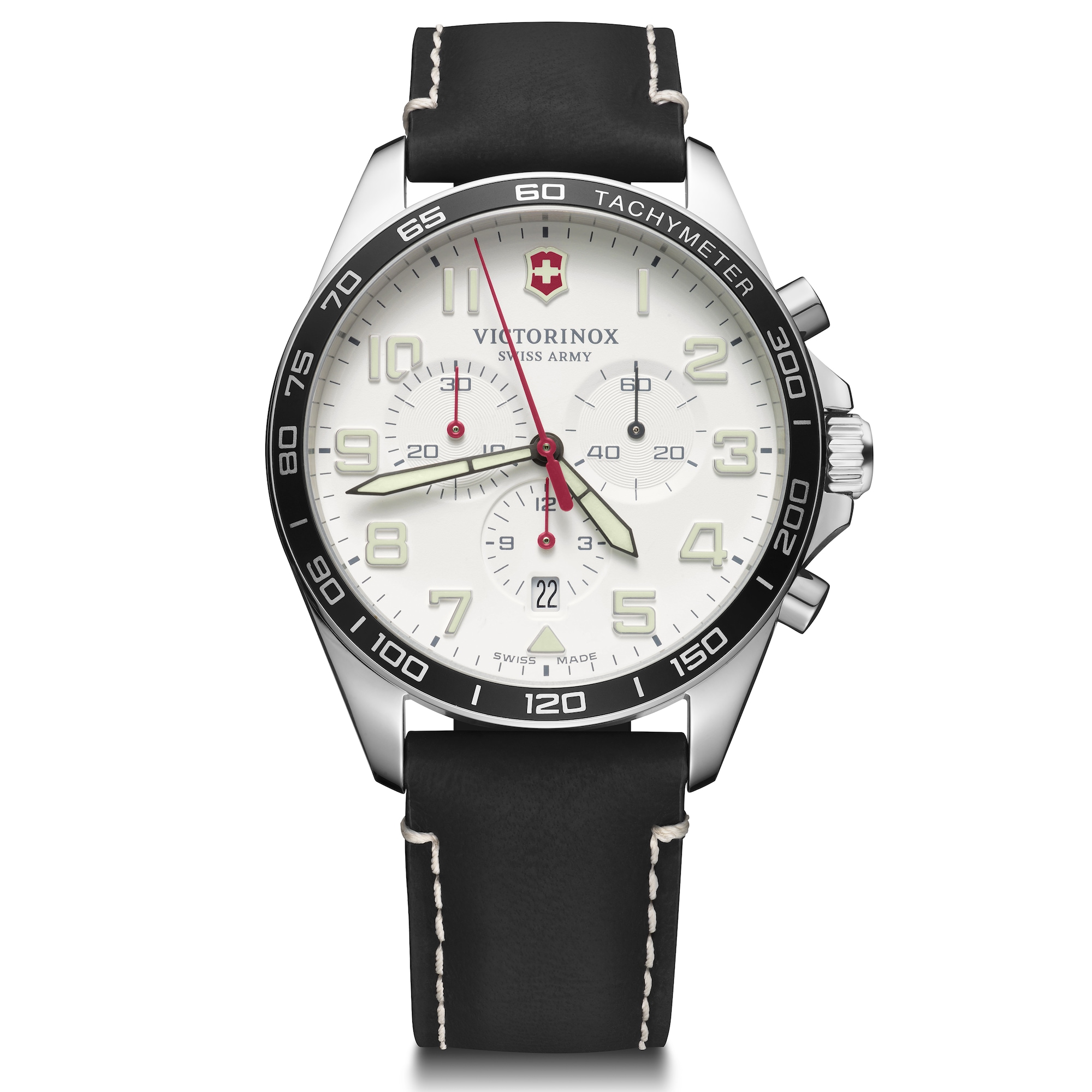 VICTORINOX Chronograph ''''Fieldforce'''' schwarz / weiß