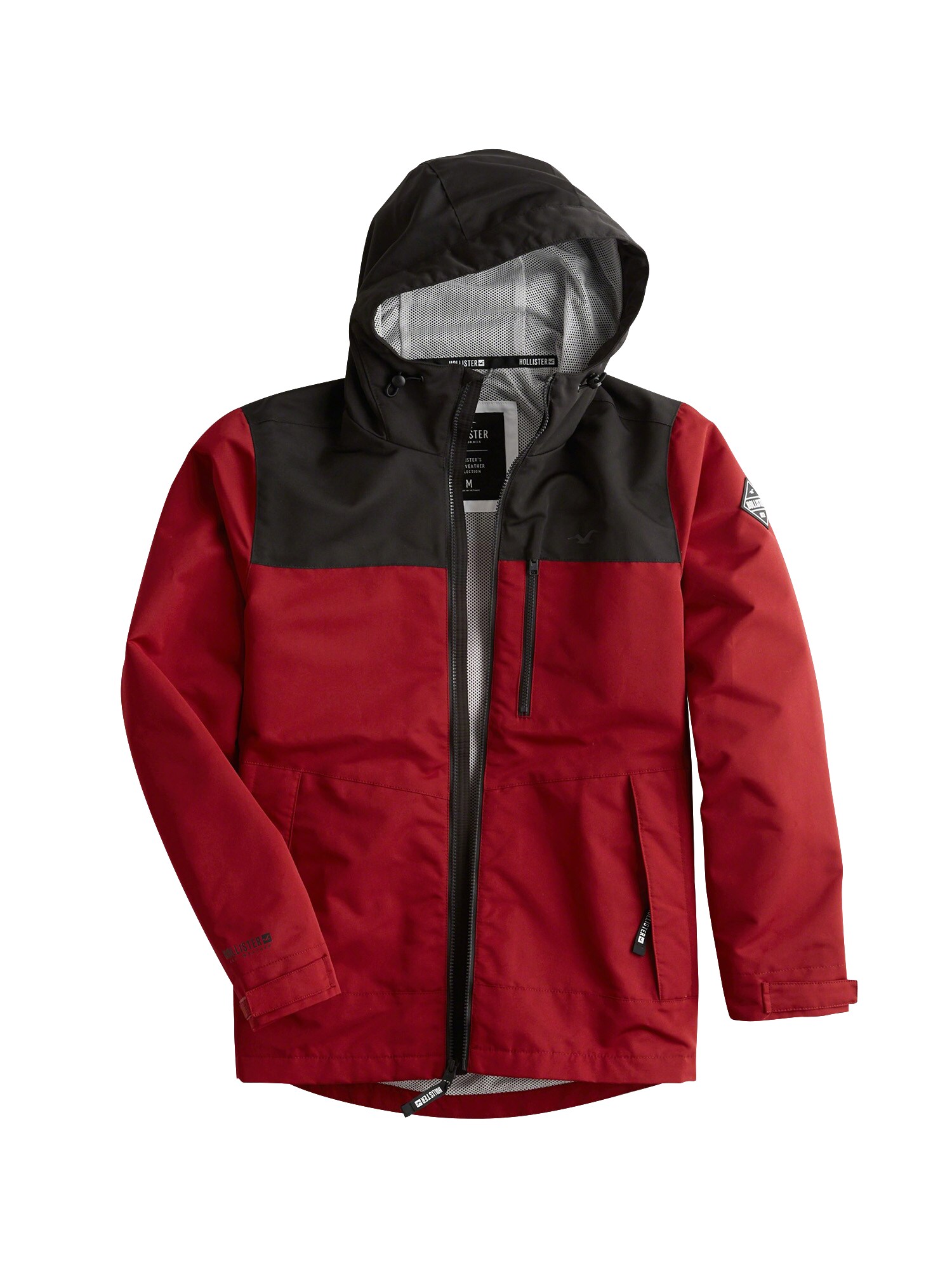 Hollister Heren Tussenjas Aw Windbreaker Rood Zwart hollister kopen in de aanbieding