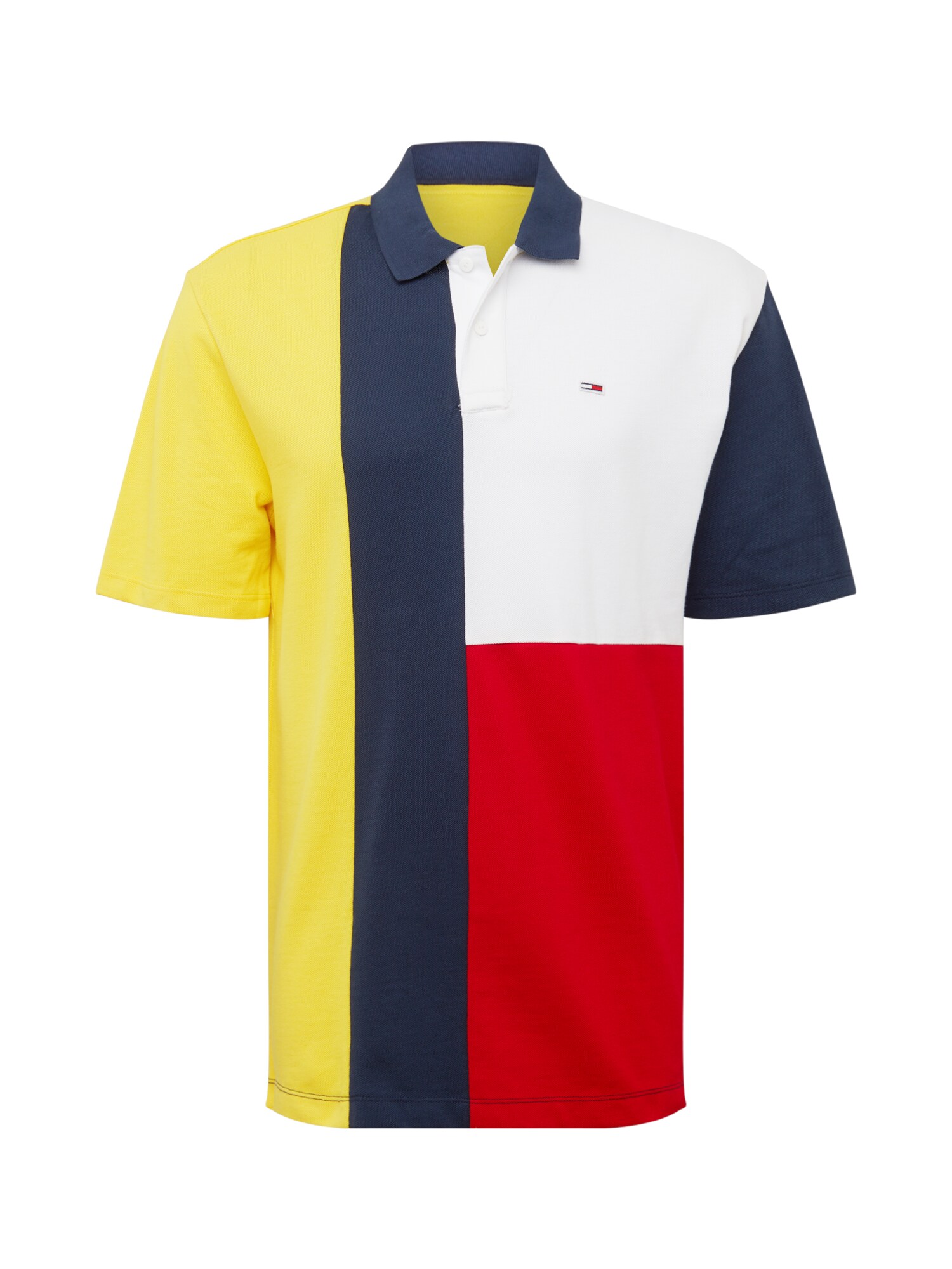 Tommy Jeans Marškinėliai  raudona / geltona / tamsiai mėlyna jūros spalva / balta