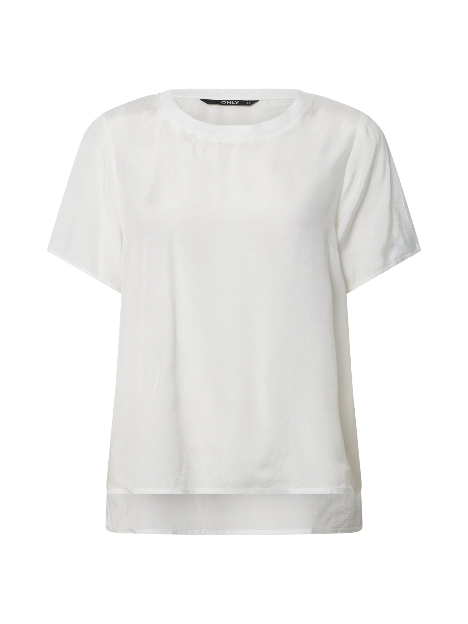 ONLY Marškinėliai 'ONLZANA S/S TOP WVN'  balkšva