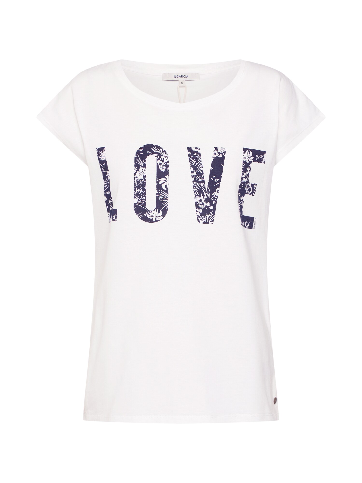 Garcia Dames Shirt Creme Gemengde Kleuren garcia kopen in de aanbieding