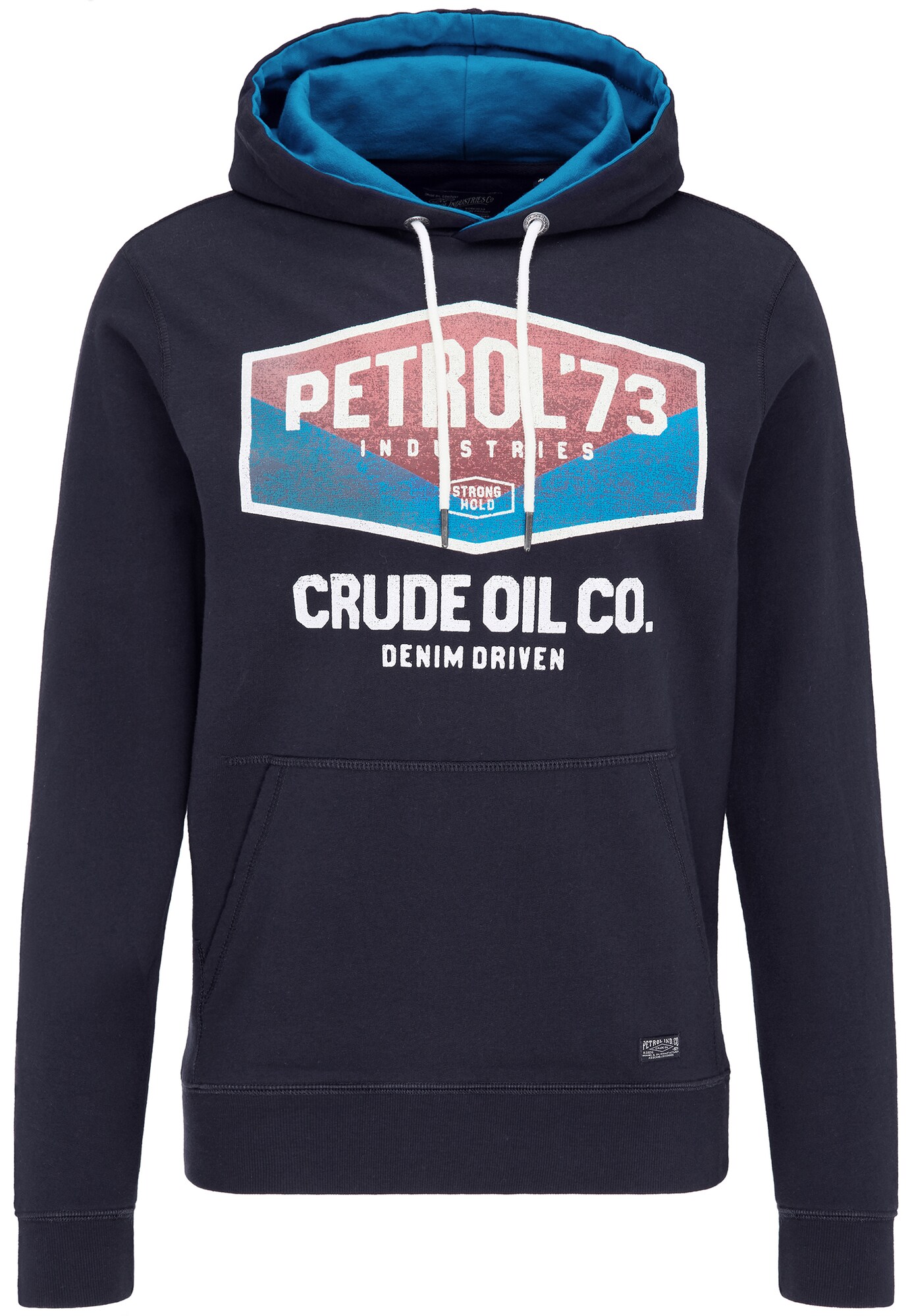 Petrol Industries Heren Sweatshirt Blauw Nachtblauw Rood Wit petrol industries kopen in de aanbieding