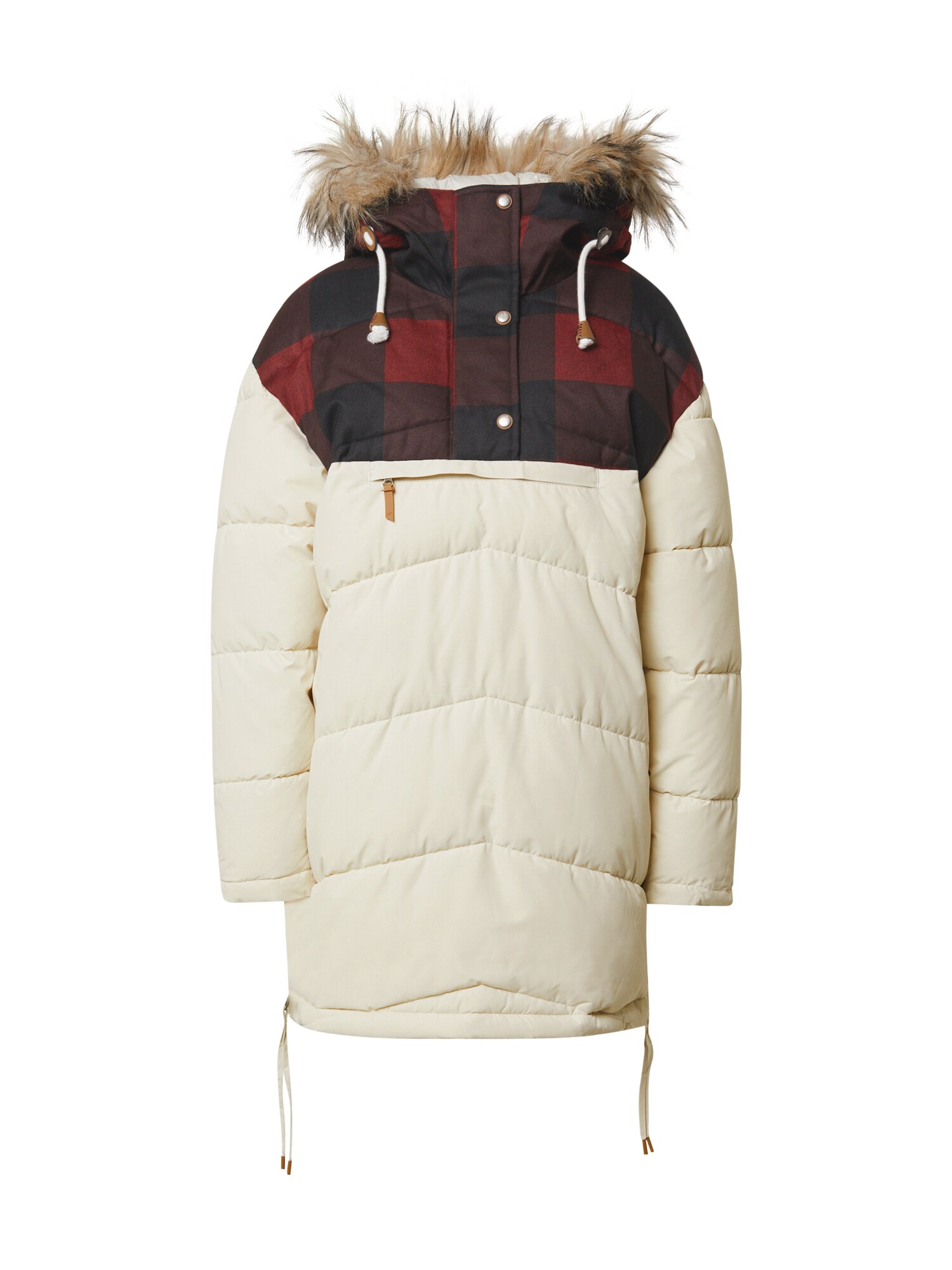 ICEPEAK Sportinė striukė 'ALABAMA'  balta / juoda / tamsiai raudona