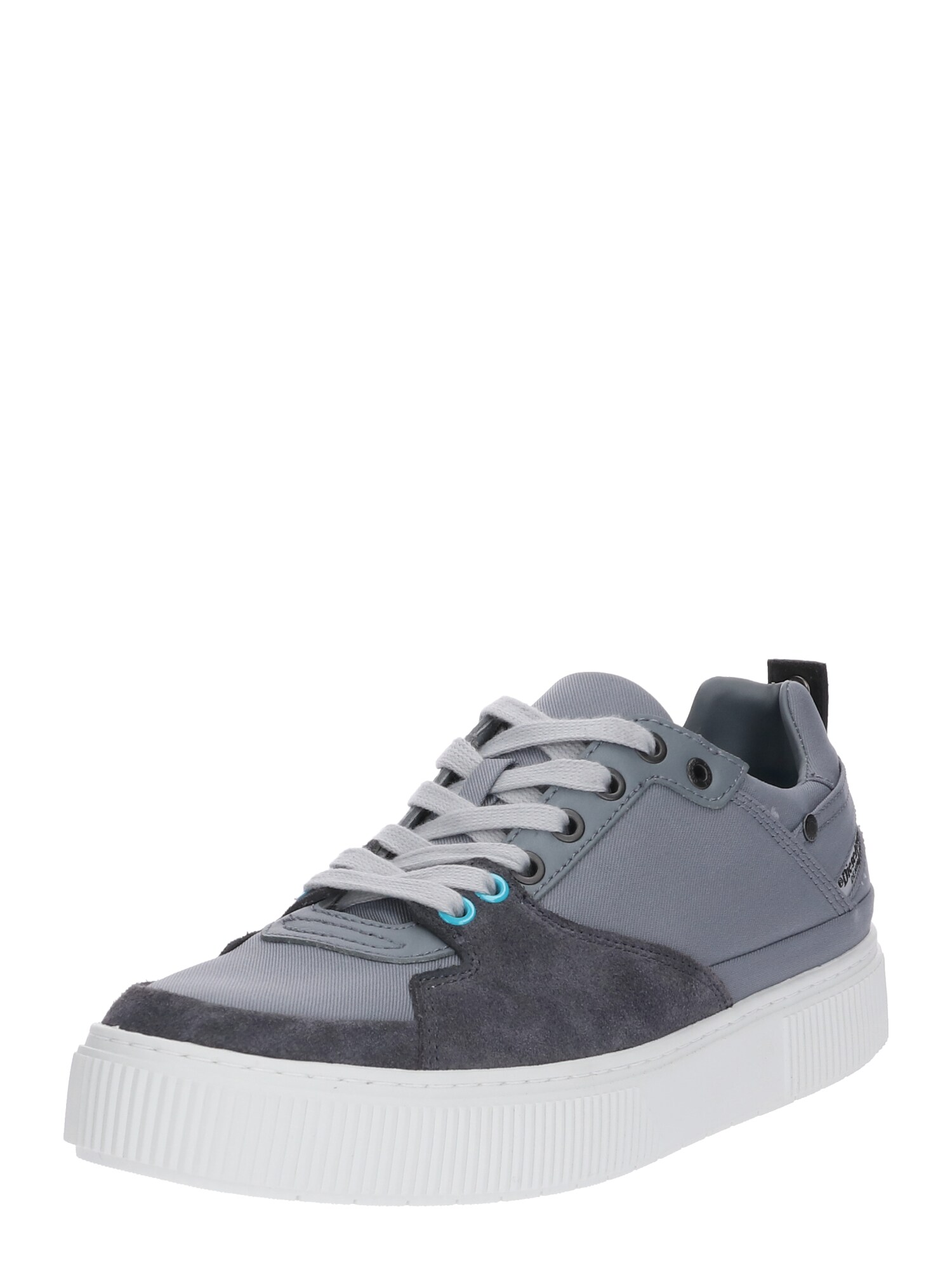 Diesel Heren Sneakers Laag Danny Stone Grey Lichtgrijs Wit diesel kopen in de aanbieding