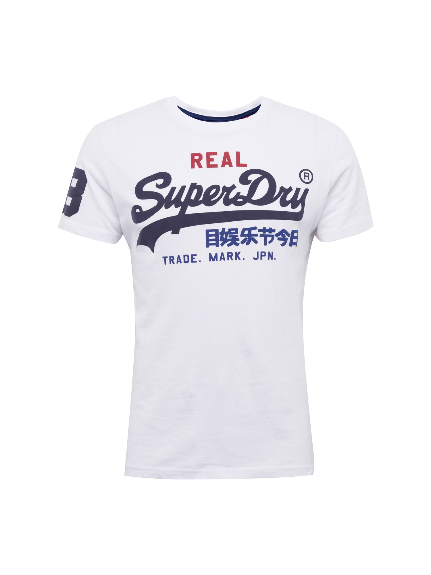 Superdry Marškinėliai 'VINTAGE LOGO TRI TEE'  mėlyna / balta