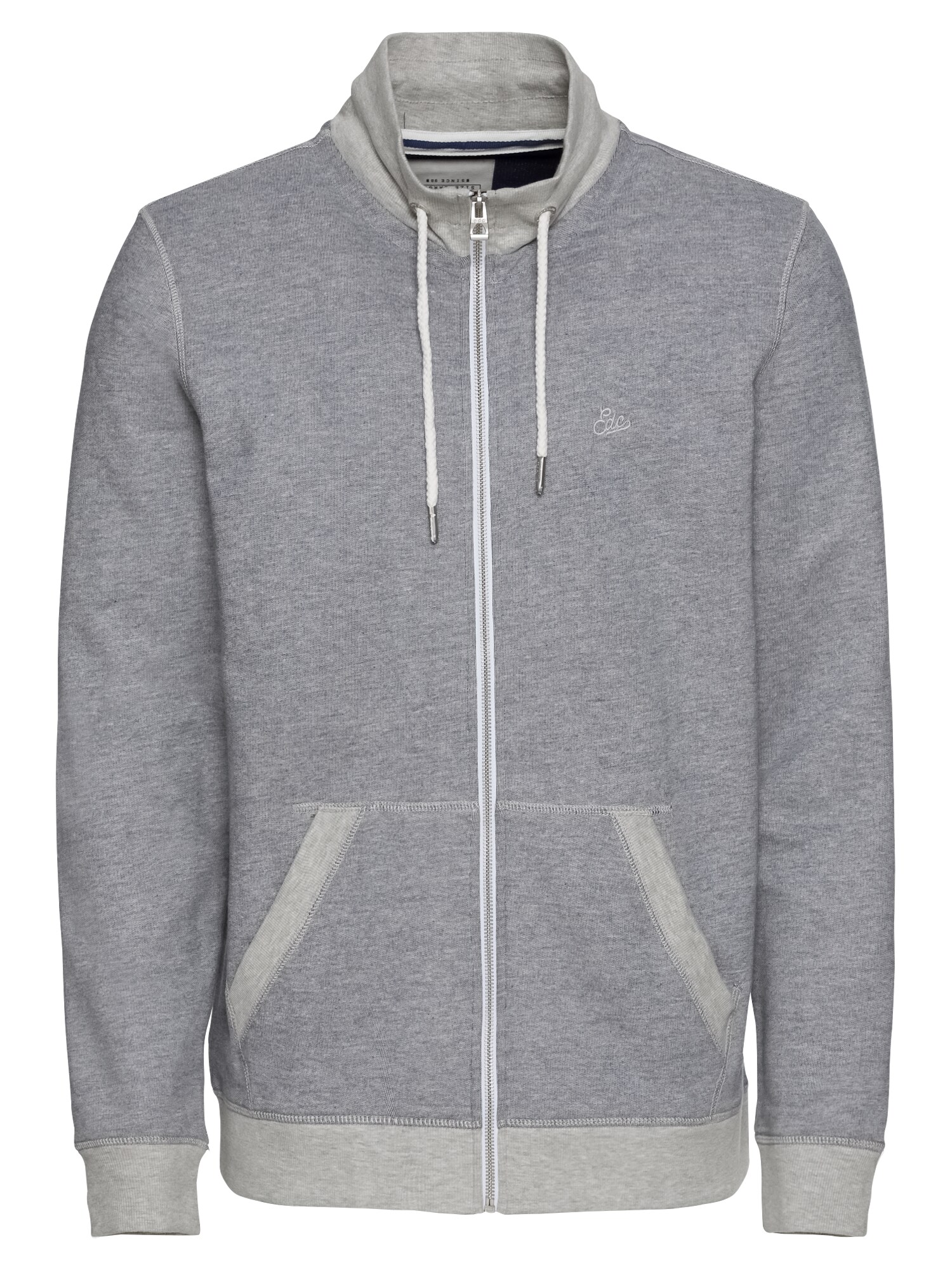 Edc By Esprit Heren Sweatvest Sg 078Cc2J005 Lichtgrijs edc by esprit kopen in de aanbieding