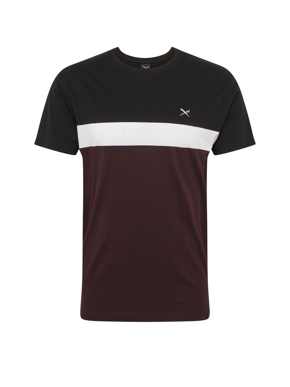 T-shirt 'Court' vinröd / svart