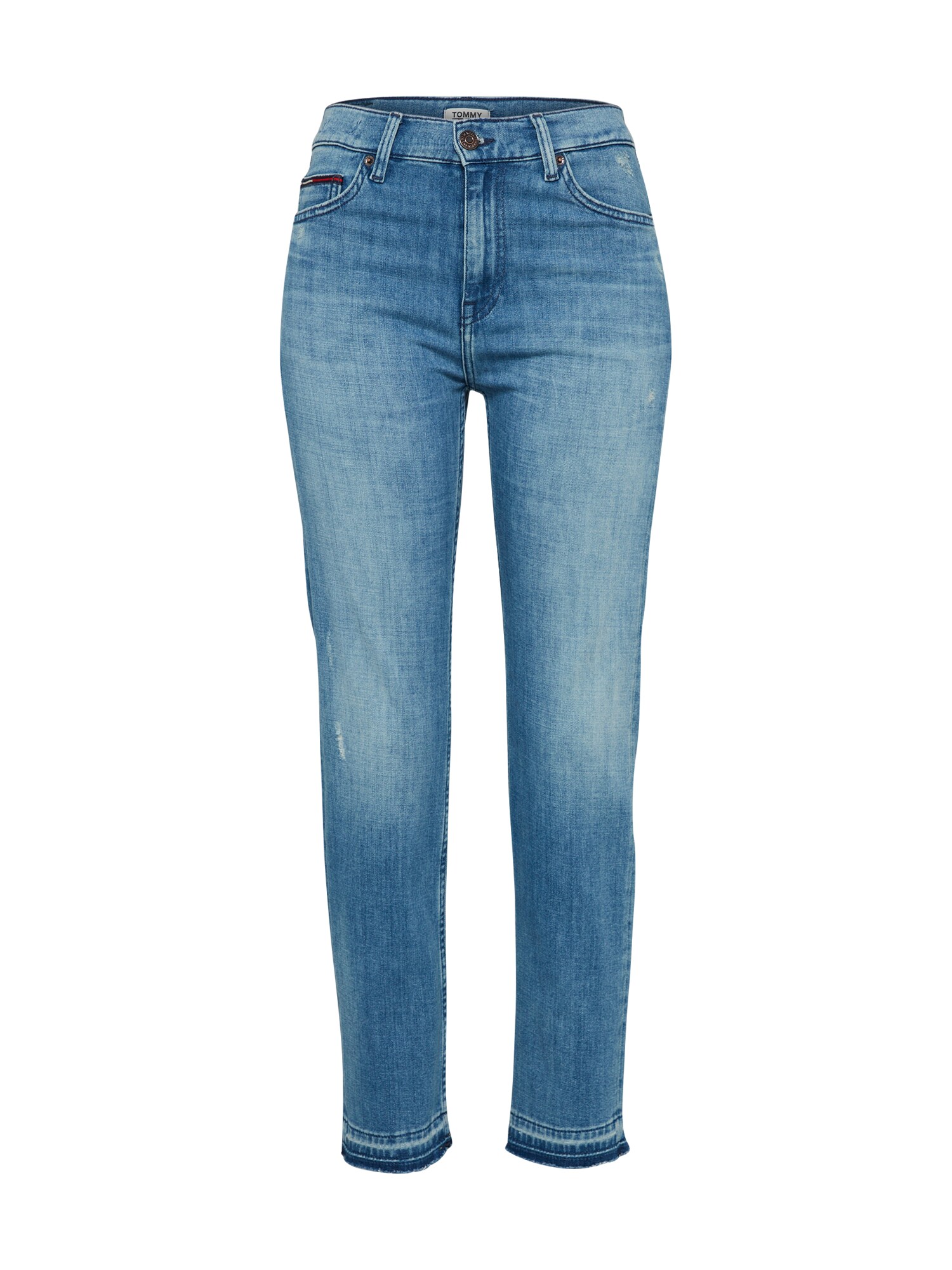Tommy Jeans Dames High Rise Slim Izzy Dlbco Blauw Denim tommy jeans kopen in de aanbieding