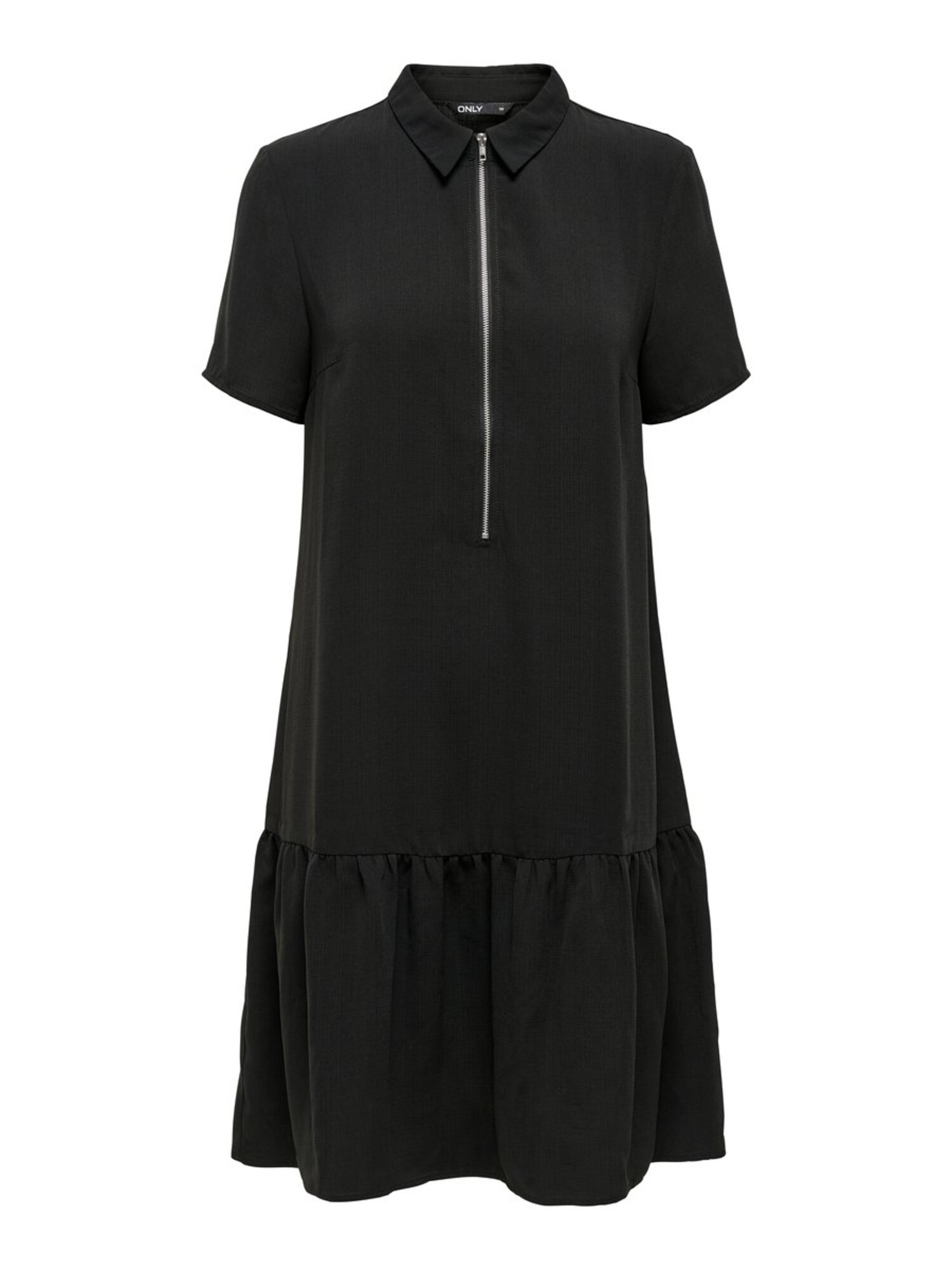ONLY Suknelė 'ONLRANONA S/S ZIP DRESS WVN'  juoda