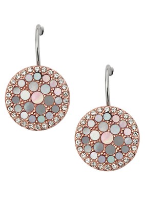 FOSSIL Pendientes  oro rosa