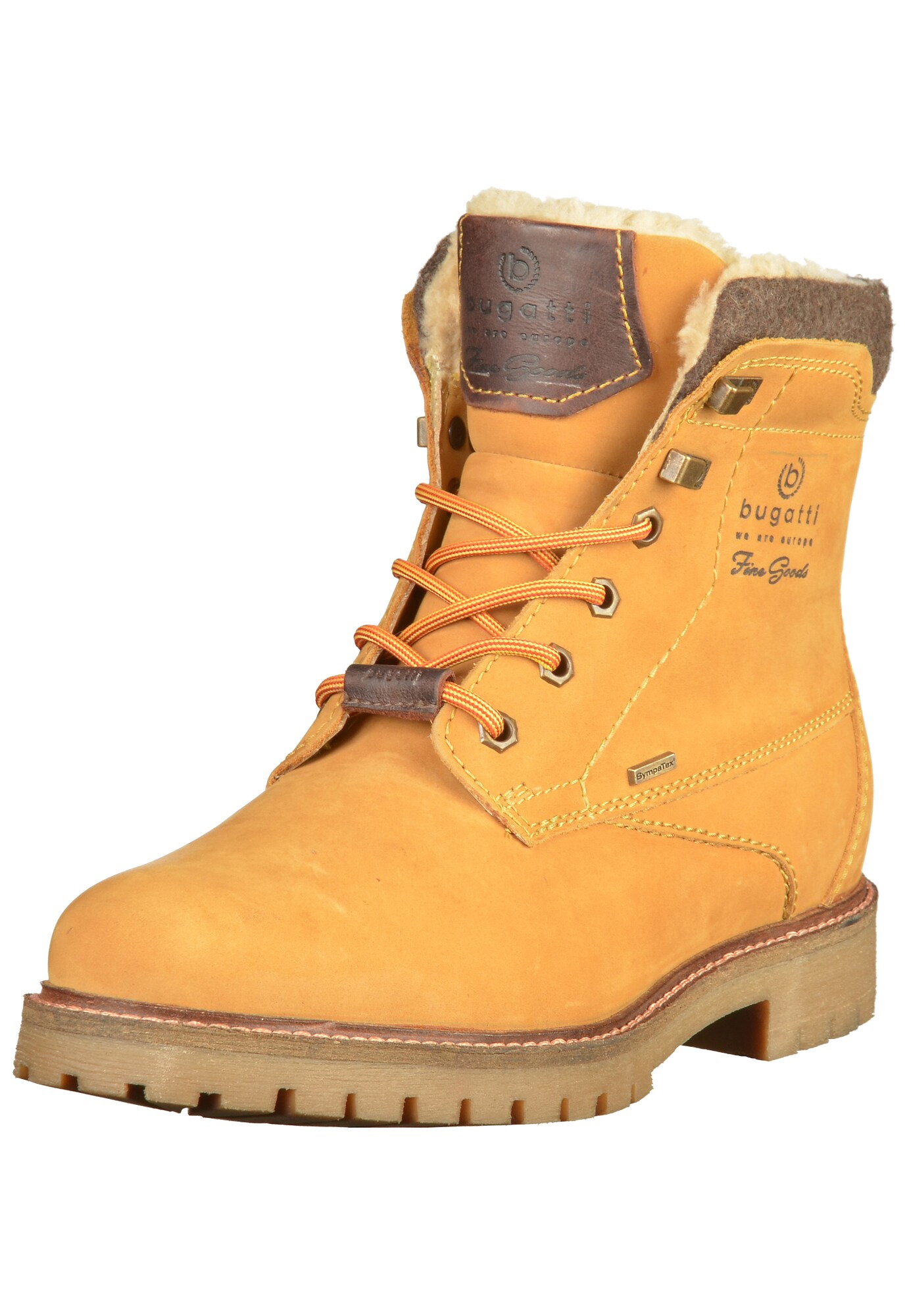 Bugatti Heren Veterboots Bruin Goudgeel bugatti kopen in de aanbieding