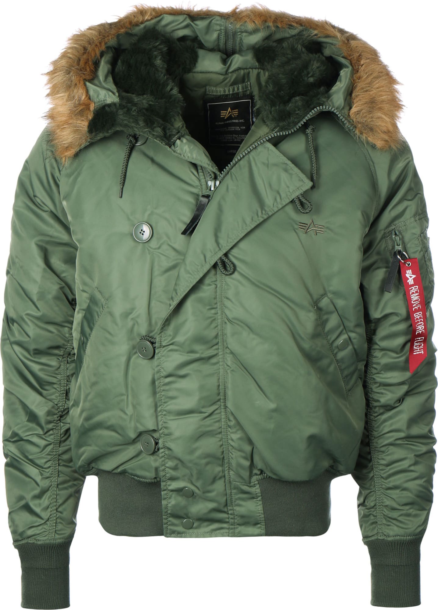 ALPHA INDUSTRIES Geacă de iarnă 'N2B'  verde