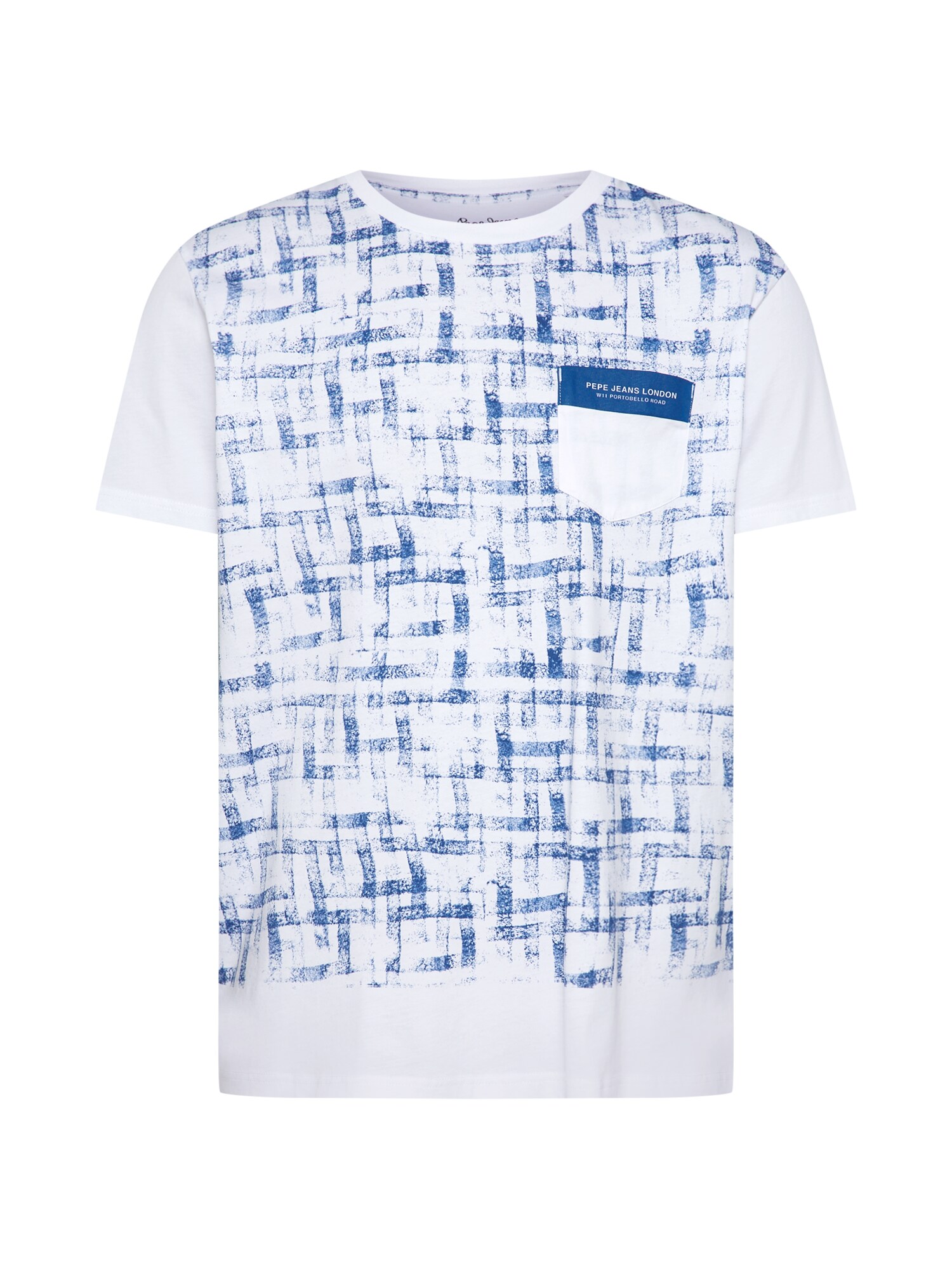 Pepe Jeans Heren Shirt Rodd Blauw Wit pepe jeans kopen in de aanbieding