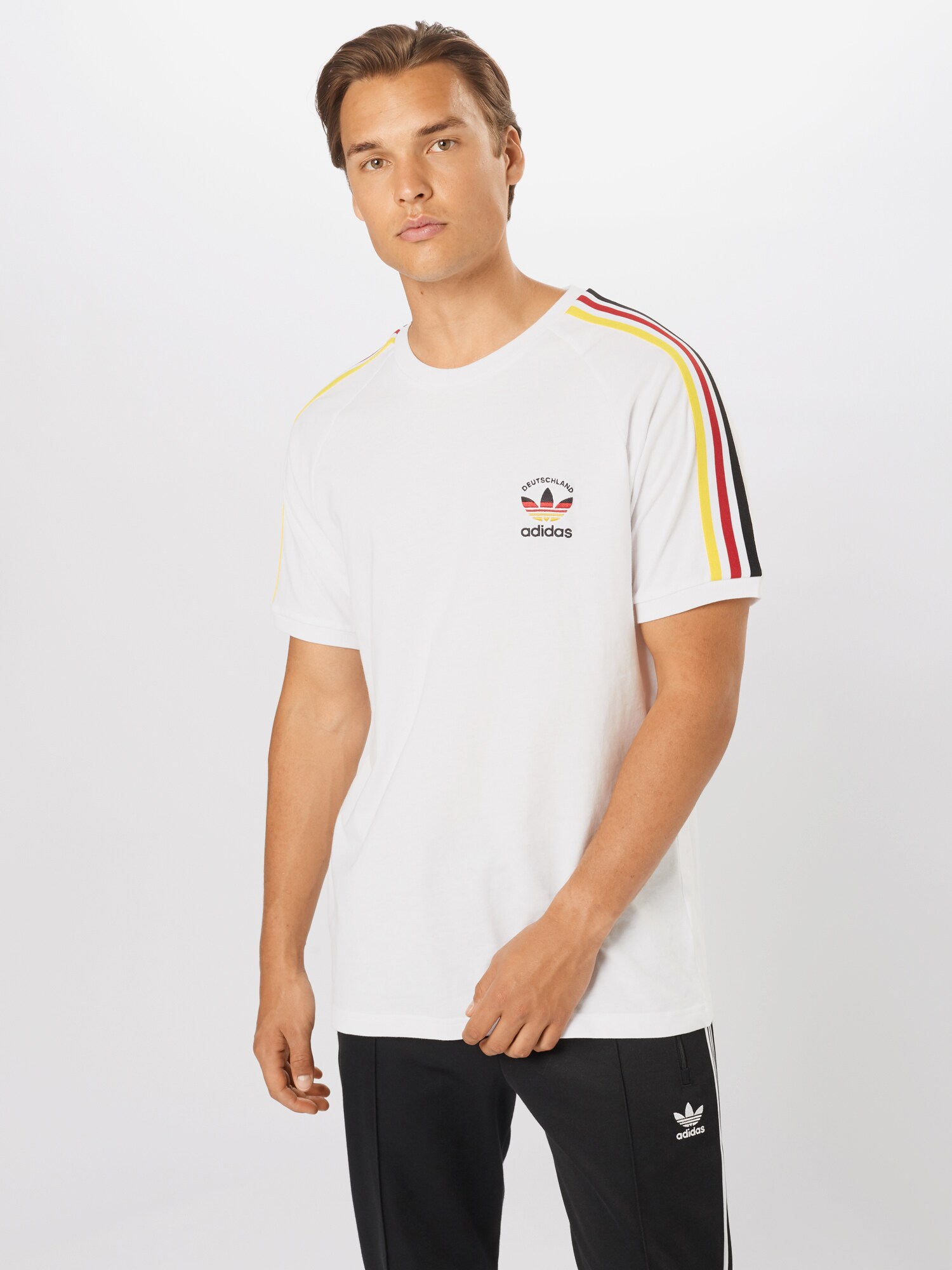 ADIDAS ORIGINALS Marškinėliai  geltona / raudona / balta