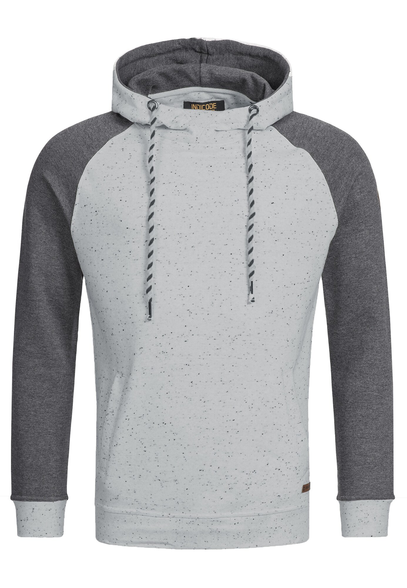 Indicode Jeans Heren Sweatshirt Ilyes Lichtgrijs Donkergrijs indicode jeans kopen in de aanbieding