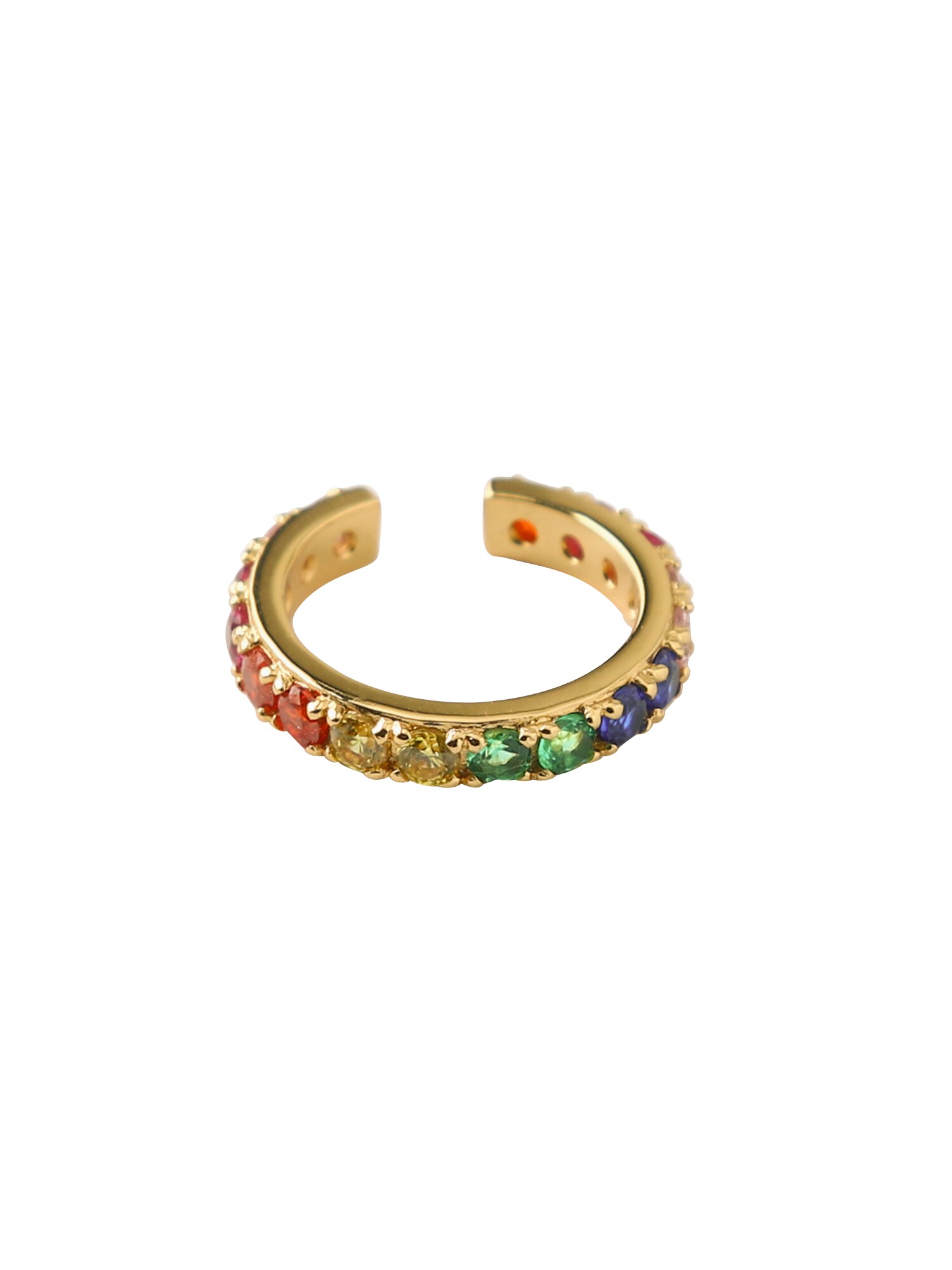 Orelia Auskarai 'Rainbow Pave'  auksas