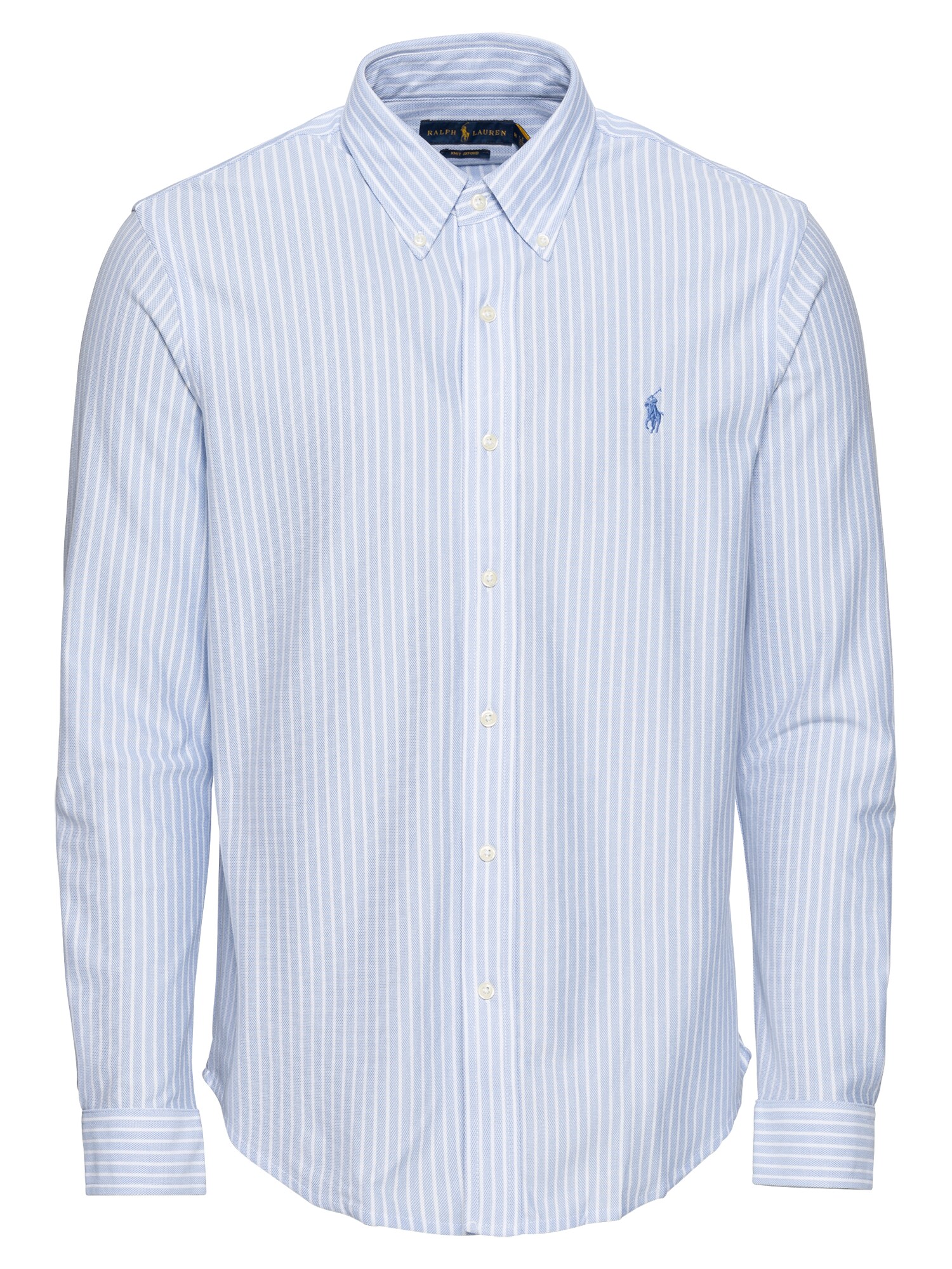 Polo Ralph Lauren Heren Overhemd Lsfbbdm2 Long Sleeve Knit Lichtblauw Wit polo ralph lauren kopen in de aanbieding