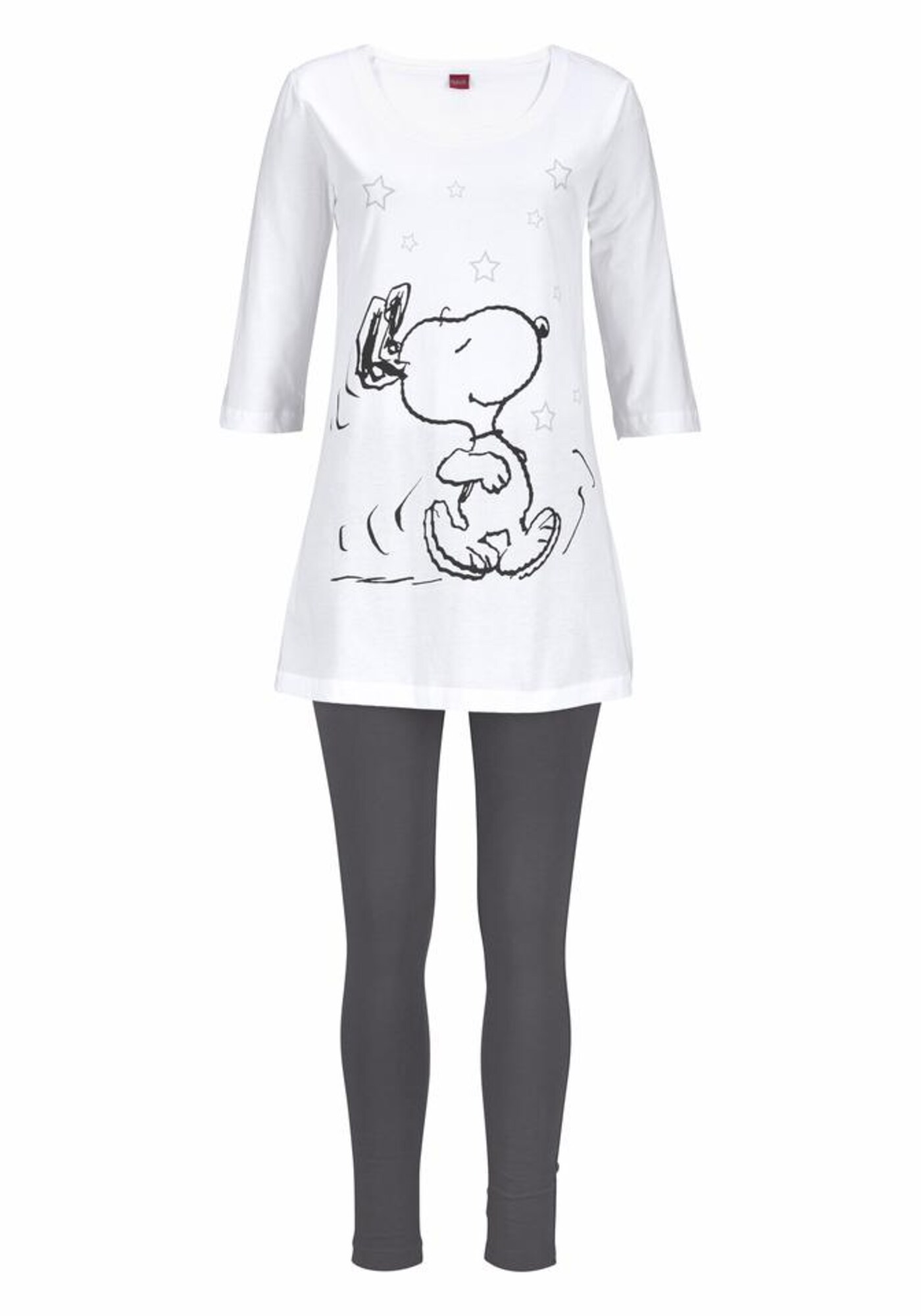 PEANUTS Pizsama  szürke / fehér akciós termékkép 1