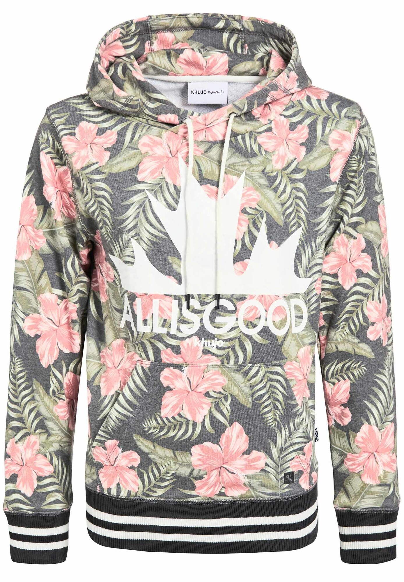 Khujo Dames Sweatshirt Palita Aloha Aop Gemengde Kleuren khujo kopen in de aanbieding