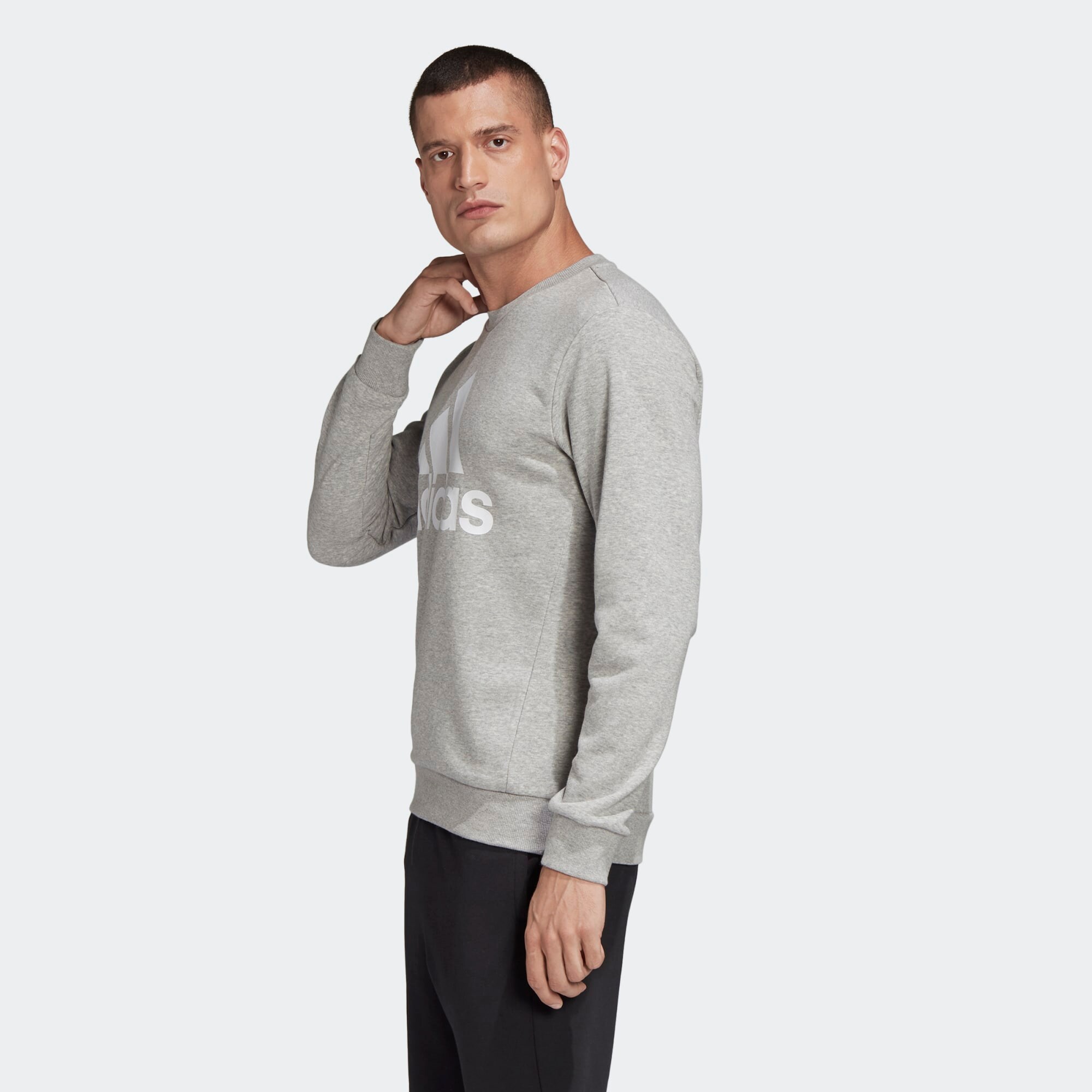 ADIDAS PERFORMANCE Športová mikina sivá melírovaná / biela (obrázok 6)