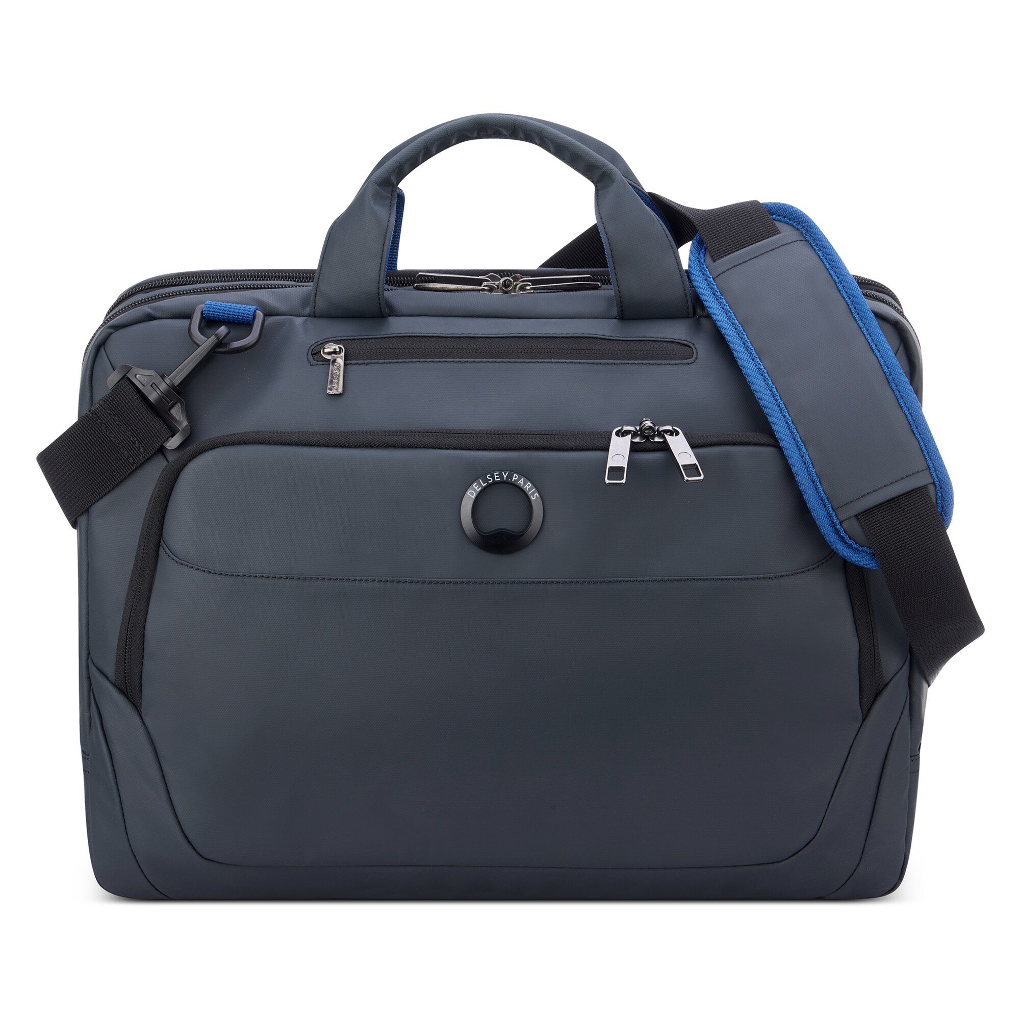 Delsey Paris Aktentas 'Parvis Plus' Blauw / Donkergrijs