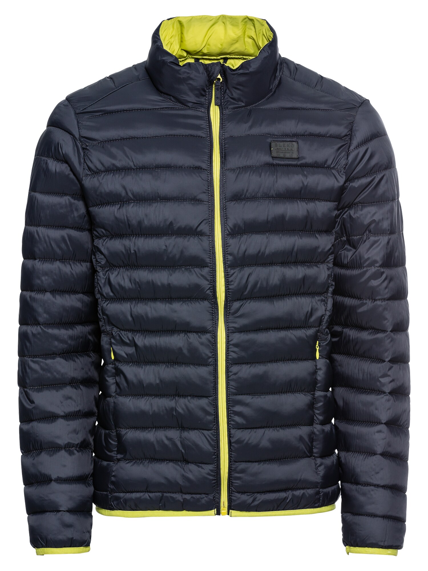 Blend Heren Tussenjas Donkerblauw Geel blend kopen in de aanbieding