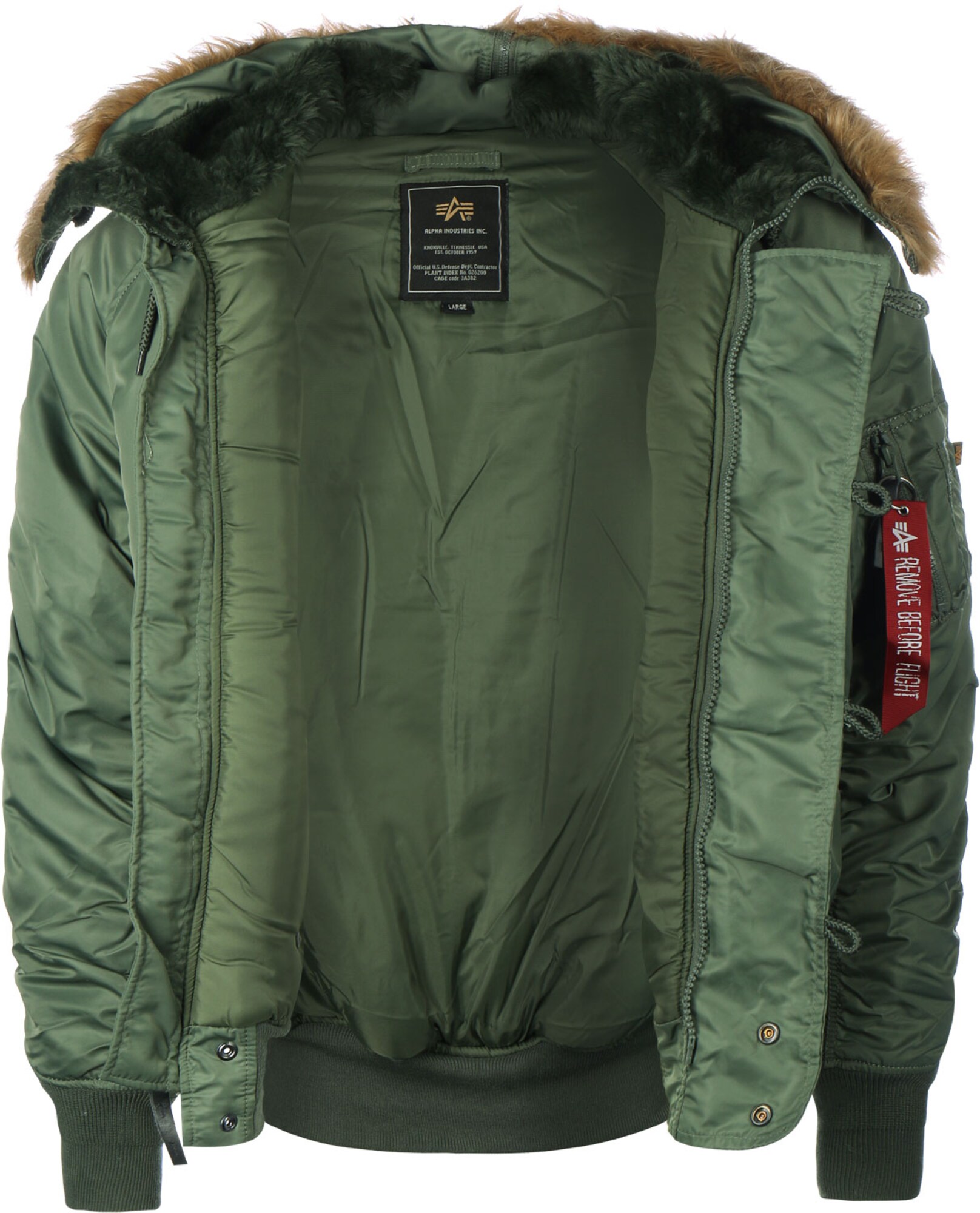 ALPHA INDUSTRIES Zimná bunda 'N2B' zelená (obrázok 5)