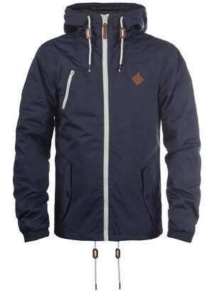 !solid Tussenjas ‘Tilden’ Navy / Wit