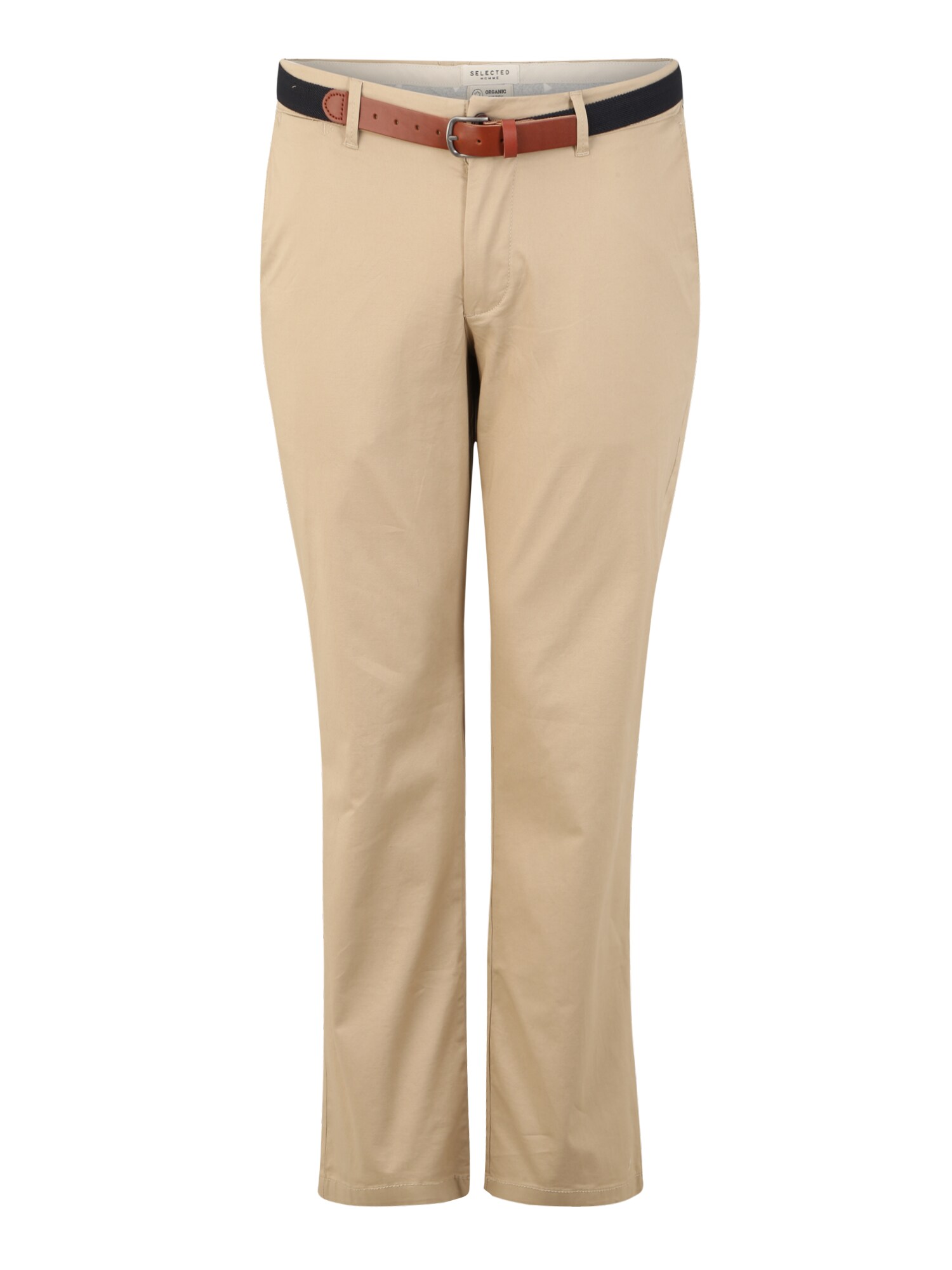 SELECTED HOMME Chino stiliaus kelnės 'SLIM-YARD'  smėlio