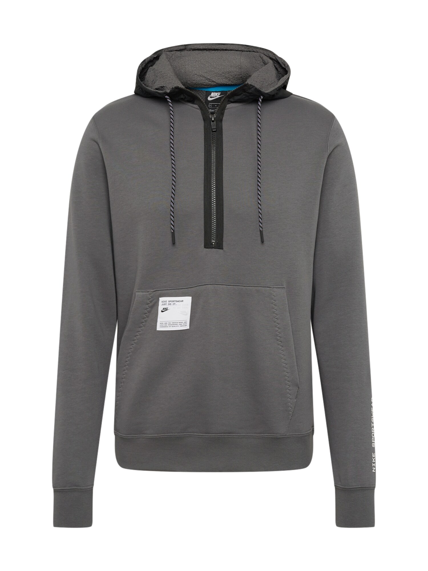 Nike Sportswear Megztinis be užsegimo  juoda / tamsiai pilka