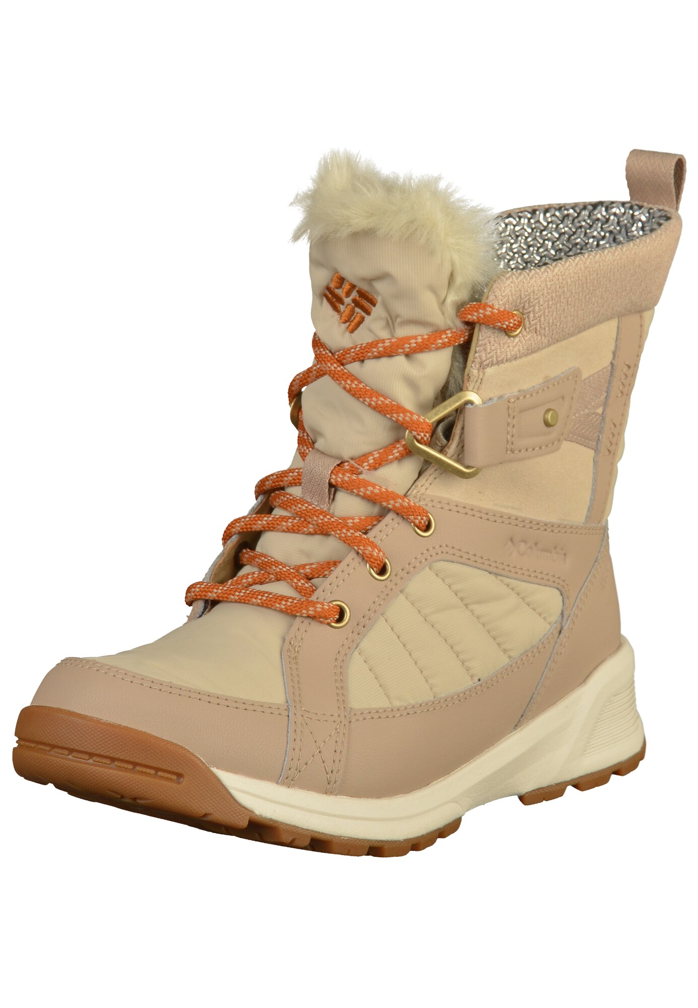 Columbia Dames Boots Meadows Shorty Omni Heat 3D Lichtbeige Cappuccino columbia kopen in de aanbieding