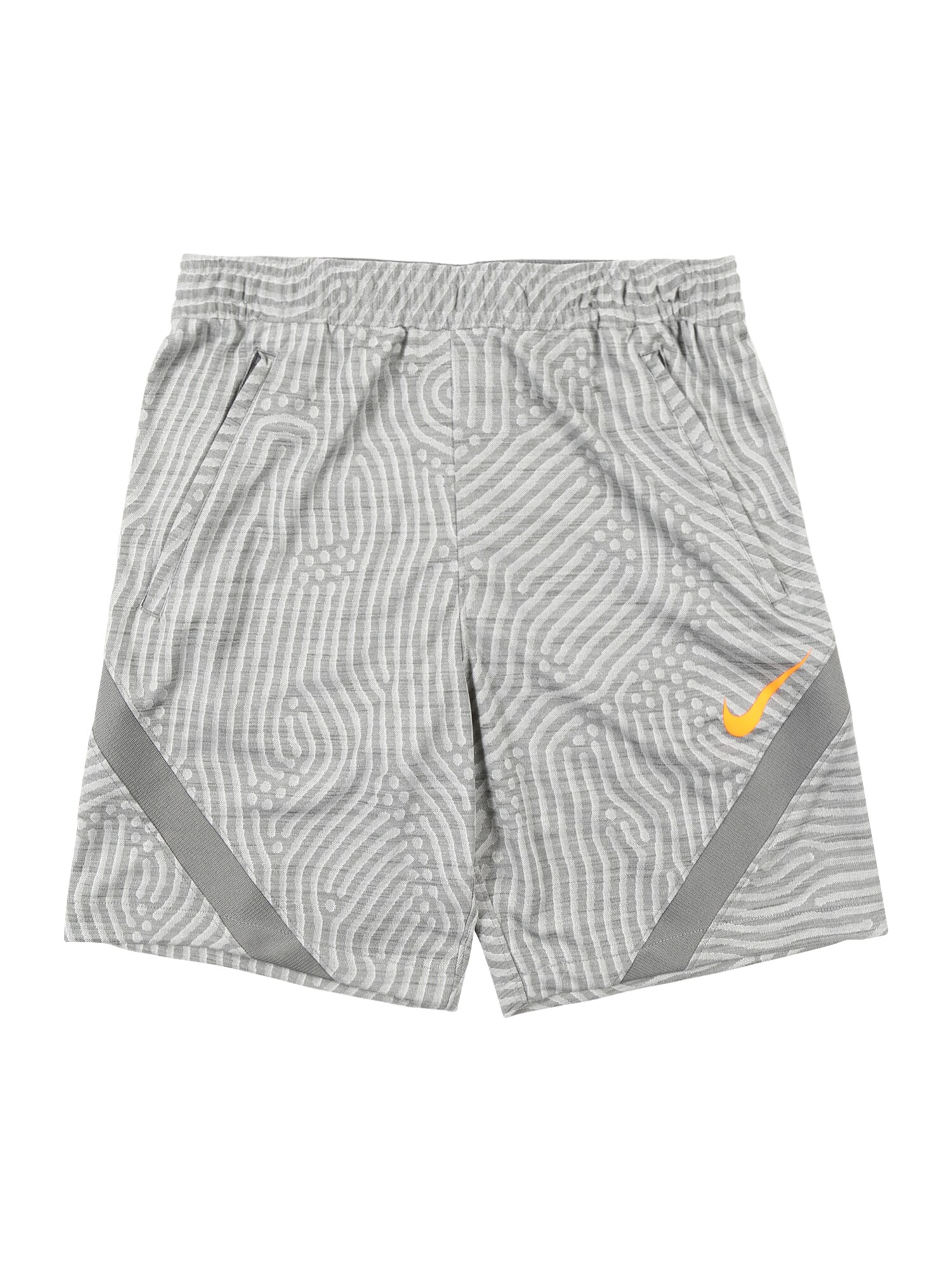 NIKE Sportinės kelnės 'Strike'  pilka / šviesiai pilka / oranžinė