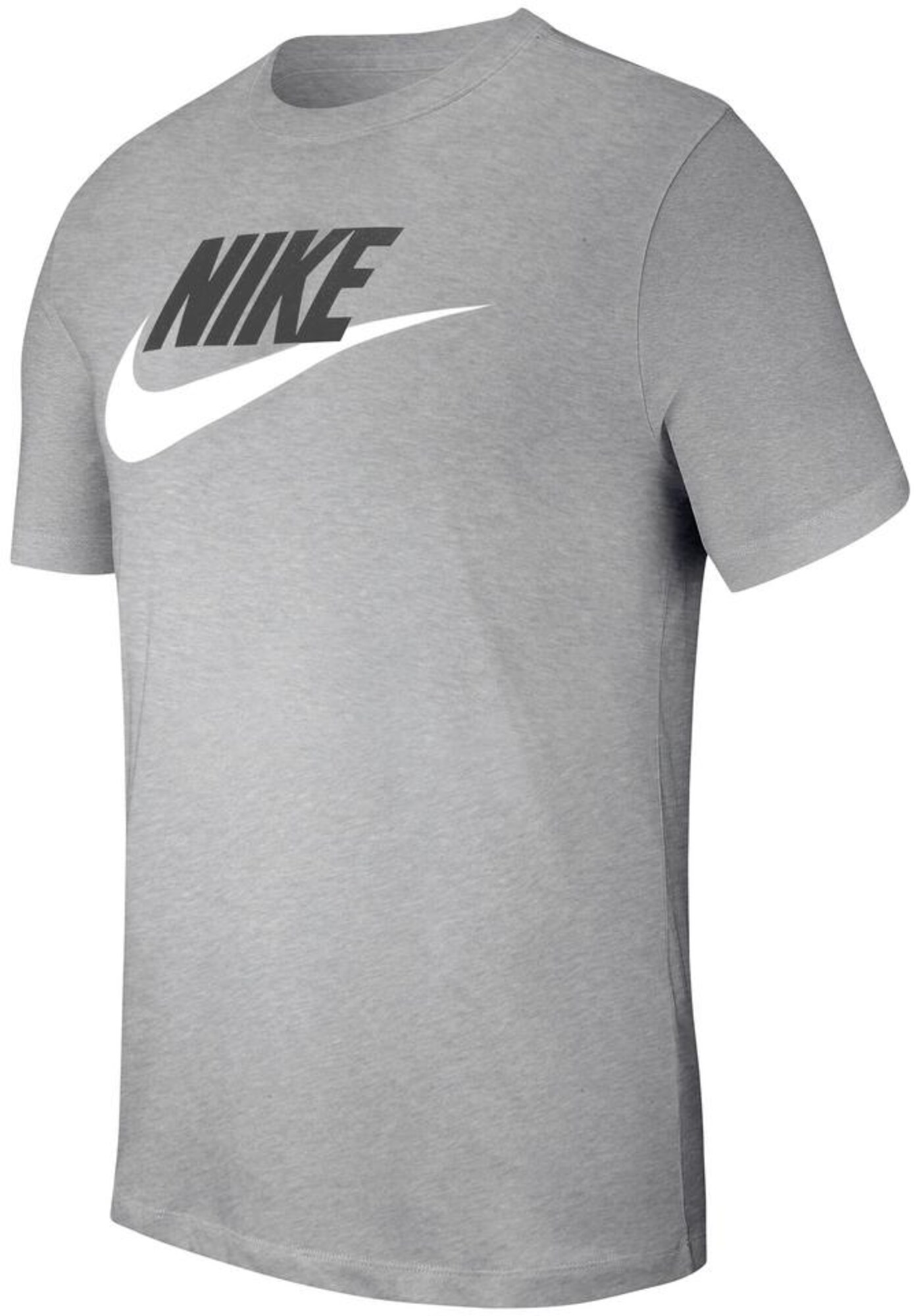 Nike Sportswear Marškinėliai  juoda / balta / margai pilka