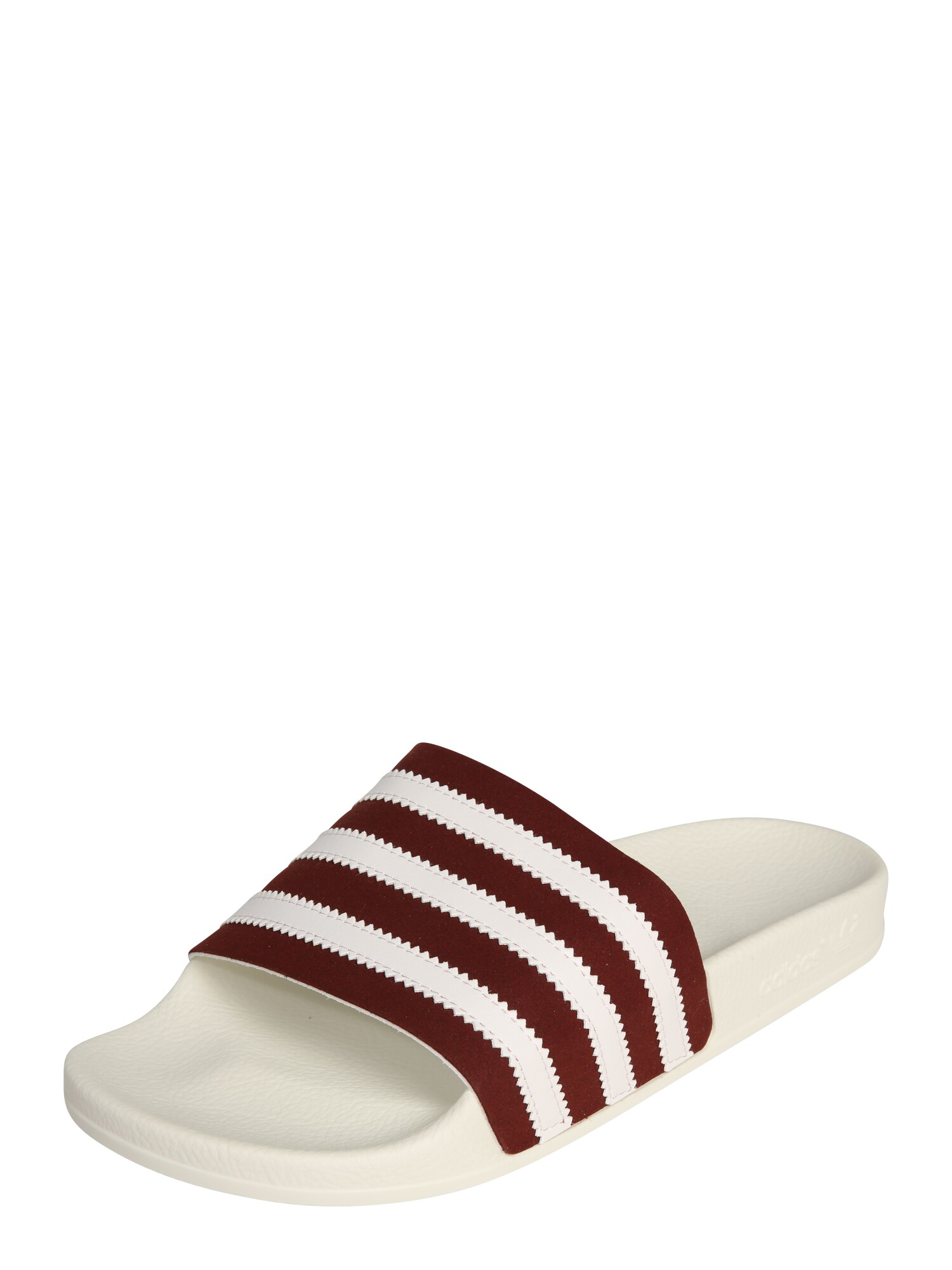 ADIDAS ORIGINALS Bade-Slider bordeaux / weiß