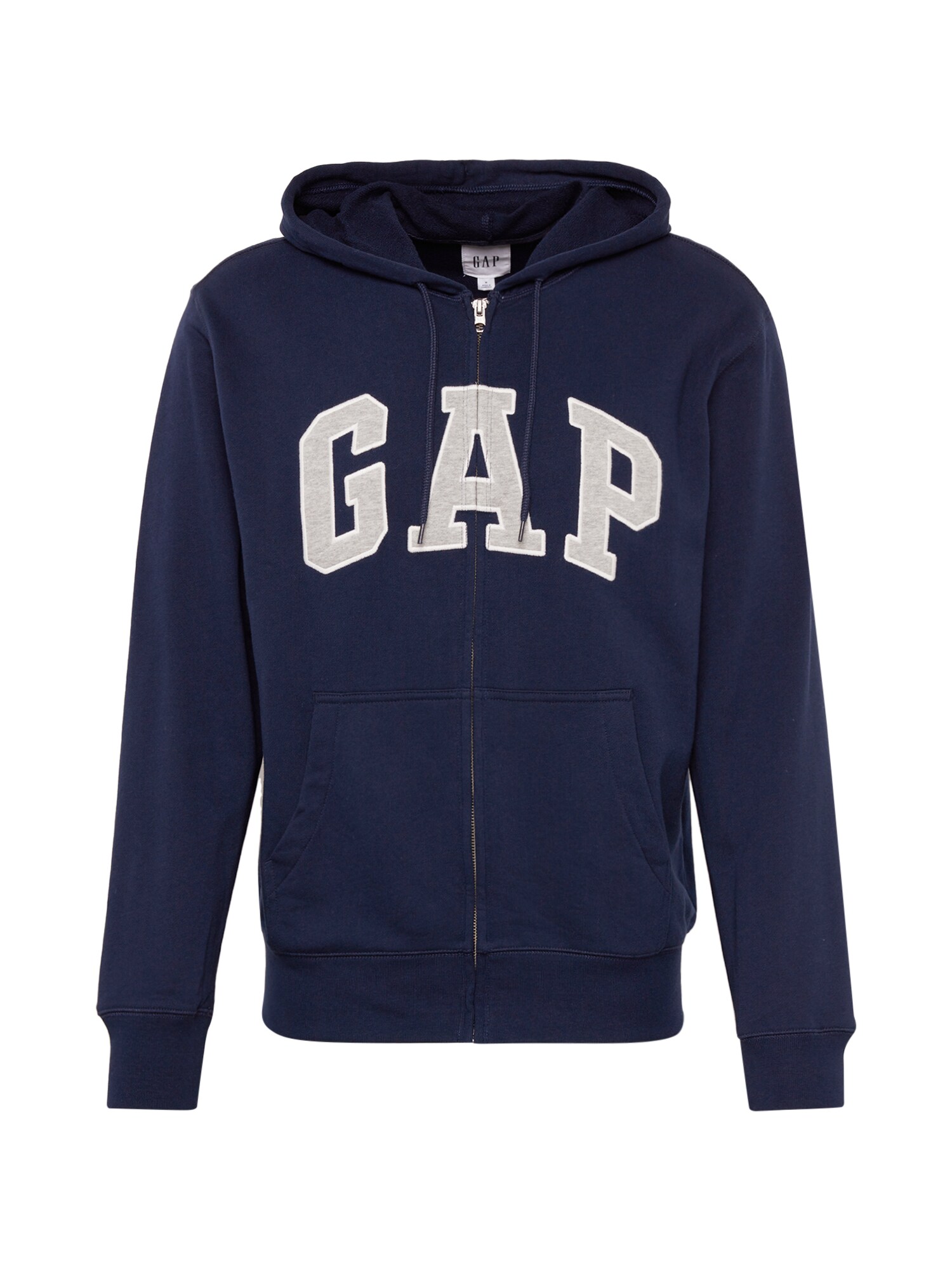 GAP Džemperis 'XLS FT ARCH FZ HD'  tamsiai mėlyna / balta
