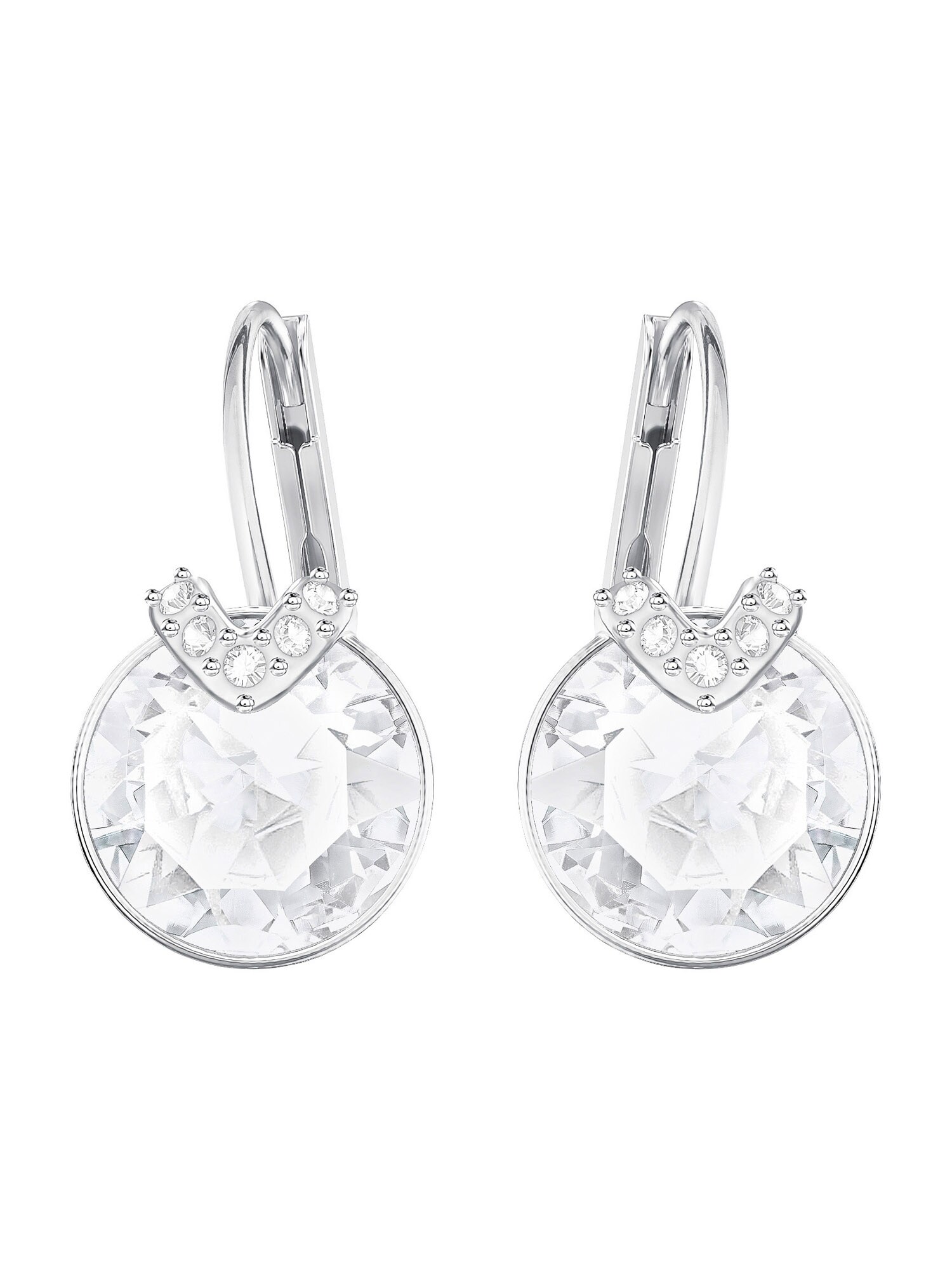 Swarovski Fülbevalók  ezüst / fehér akciós termékkép 1