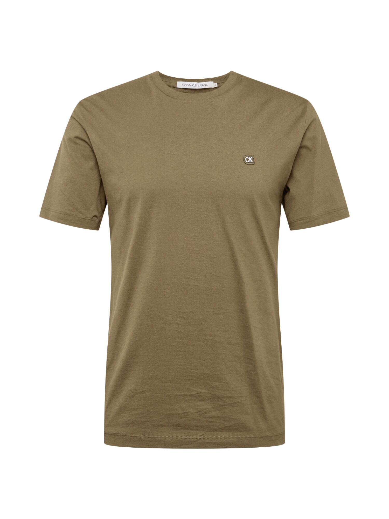 Calvin Klein Jeans Heren Shirt Olijfgroen calvin klein jeans kopen in de aanbieding