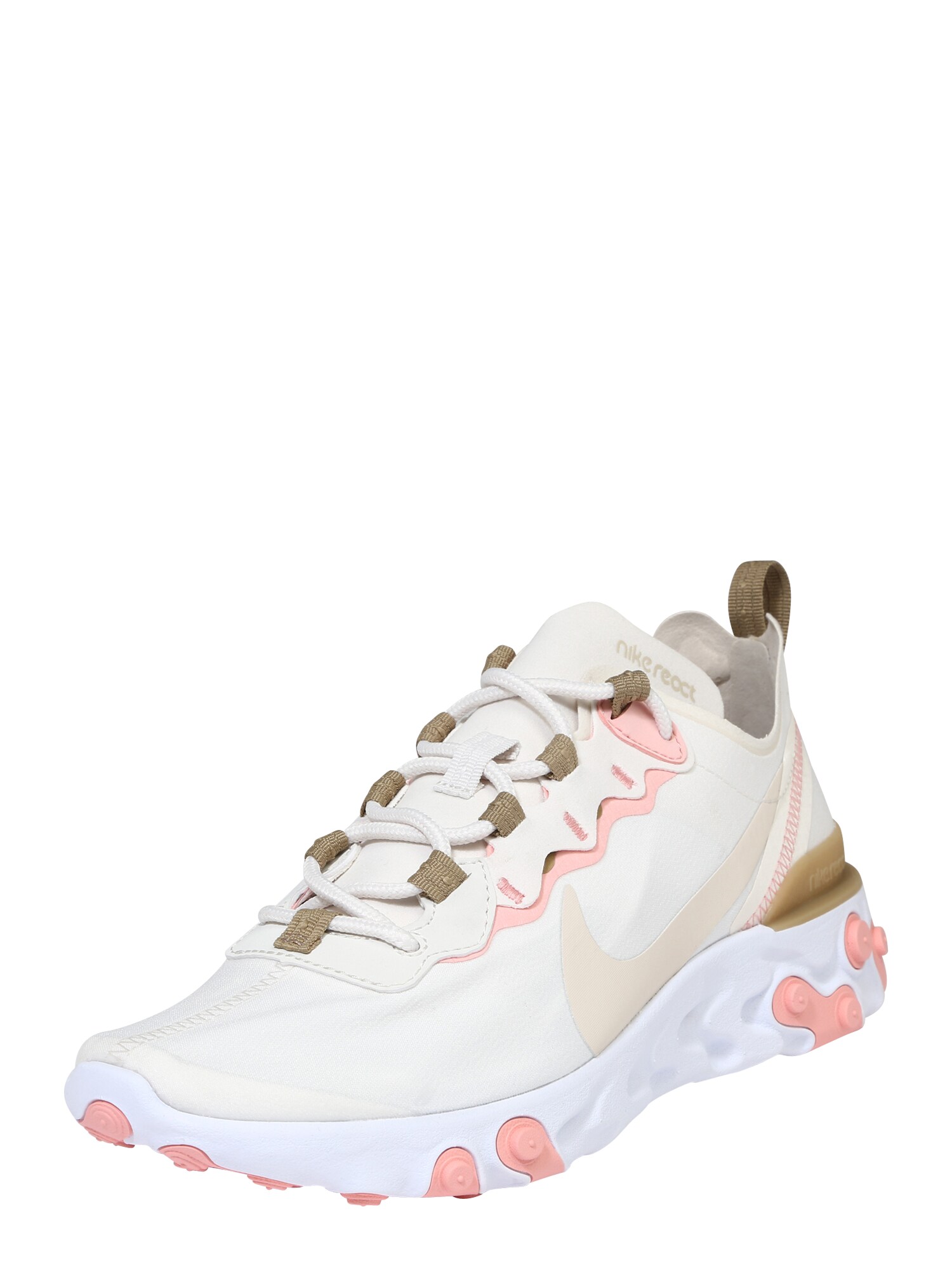 Nike Sportswear Sportbačiai be auliuko 'React 55'  balta / smėlio / rožių spalva