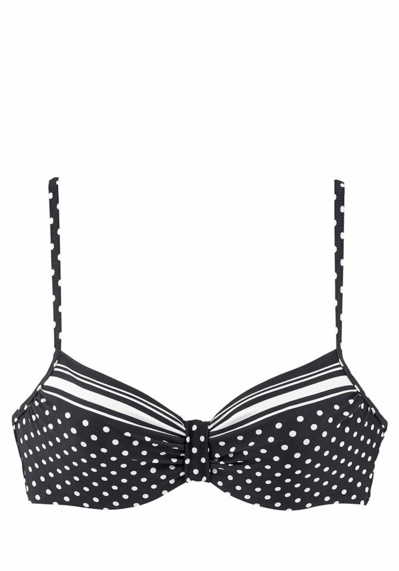 LASCANA Sutien costum de baie Wire Merily  negru / alb