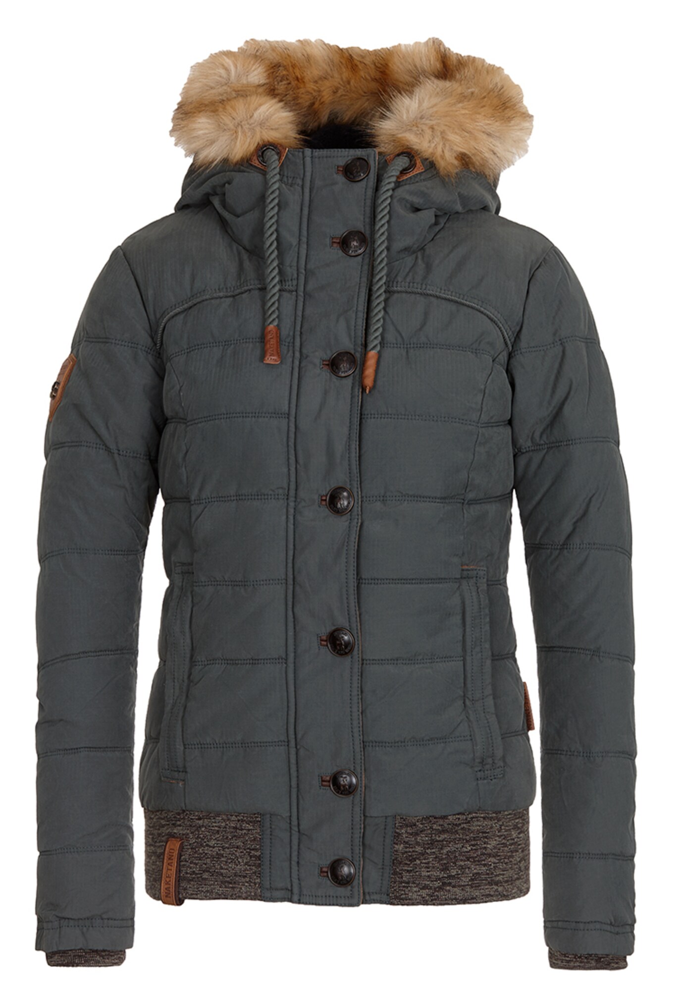 Naketano Dames Winterjas Danger Klaus Donkergroen naketano kopen in de aanbieding