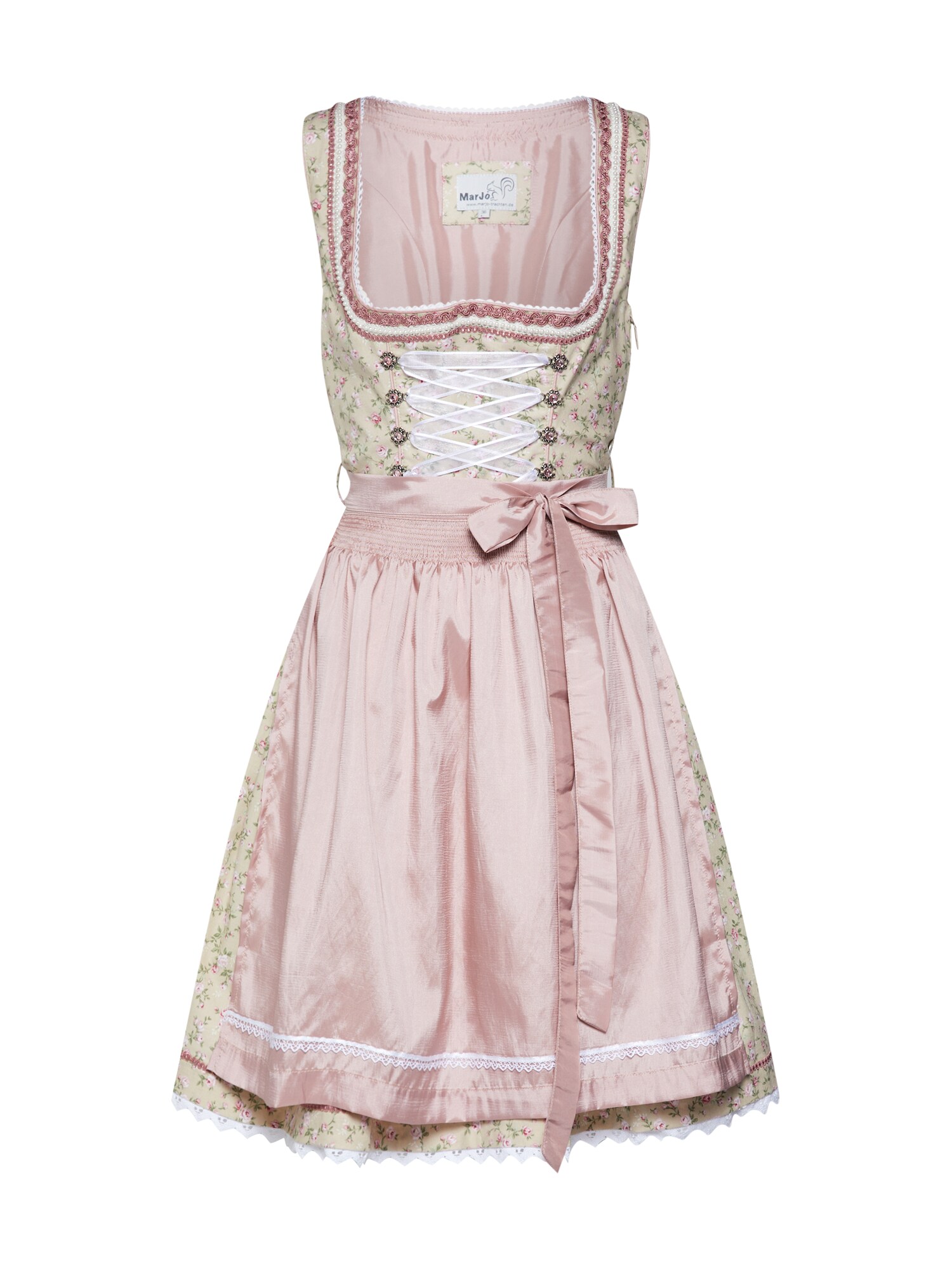 Marjo Dames Dirndl Farry Lichtbeige Oudroze marjo kopen in de aanbieding