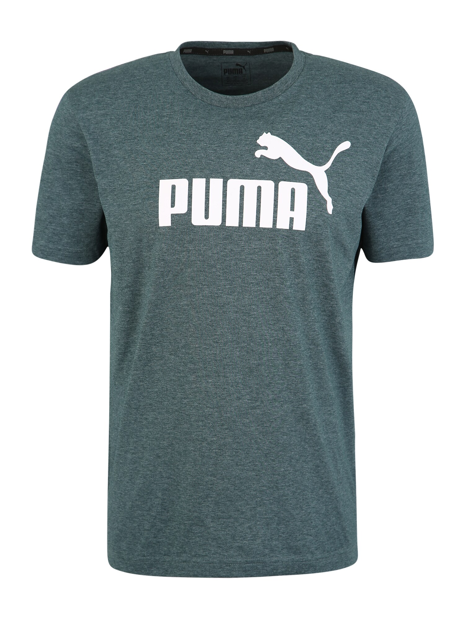 Puma Heren Functioneel Shirt Heather Smaragd Wit puma kopen in de aanbieding